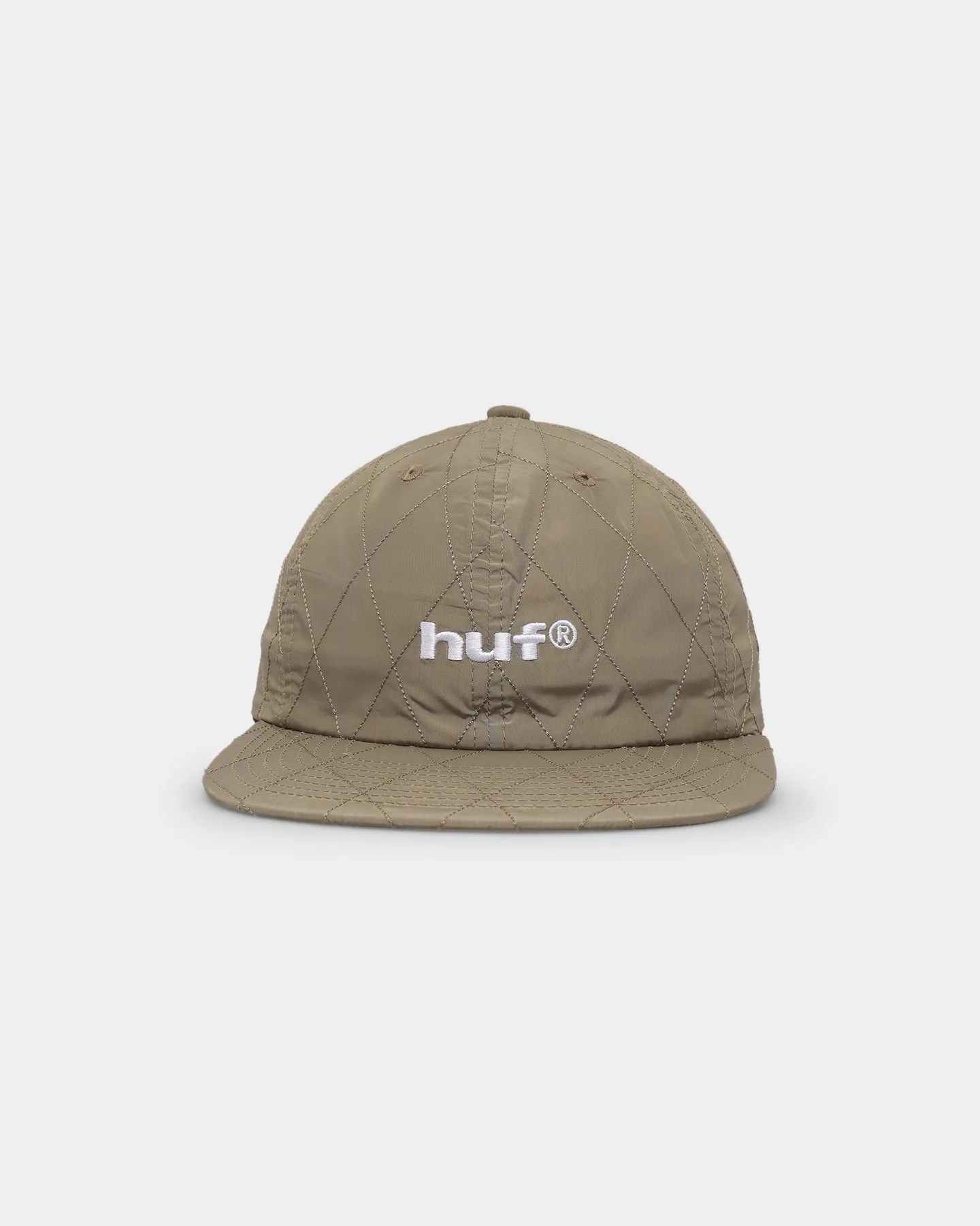 HUF Lightning Quilted 6 Panel Strapback Tan