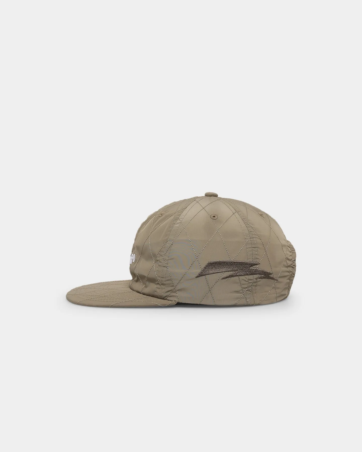 HUF Lightning Quilted 6 Panel Strapback Tan