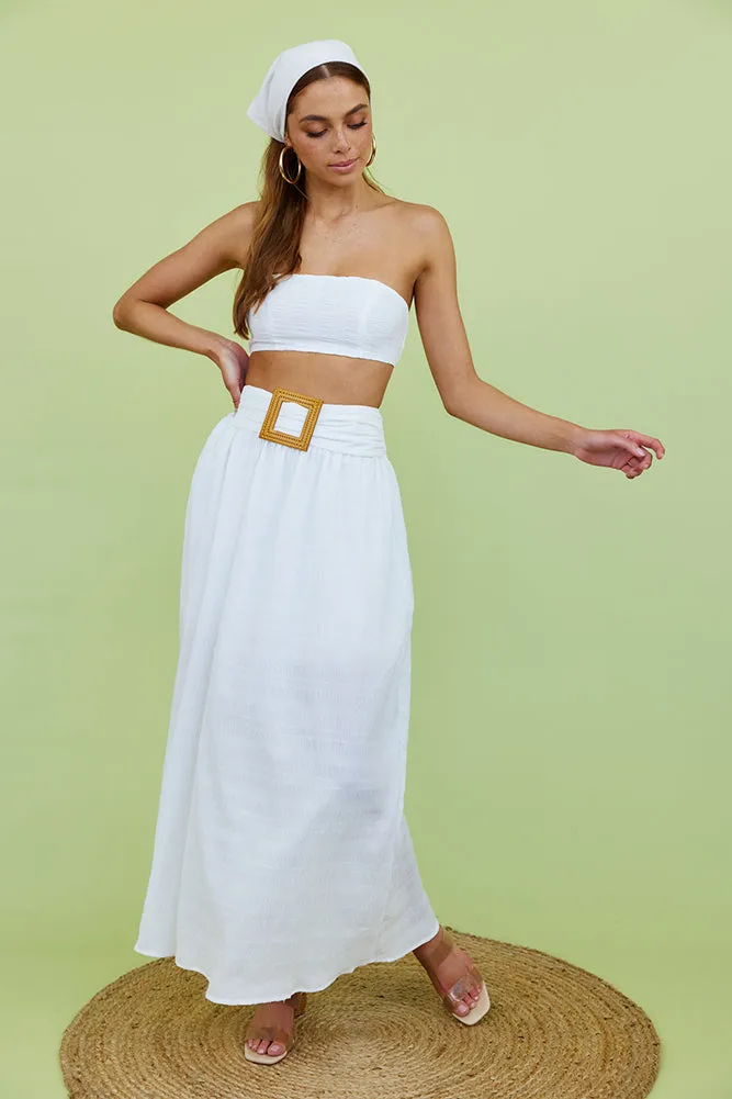 Hundred Years Maxi Skirt White