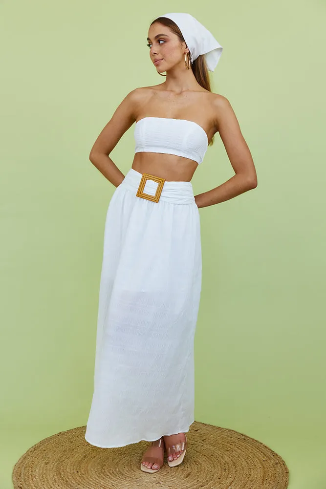 Hundred Years Maxi Skirt White