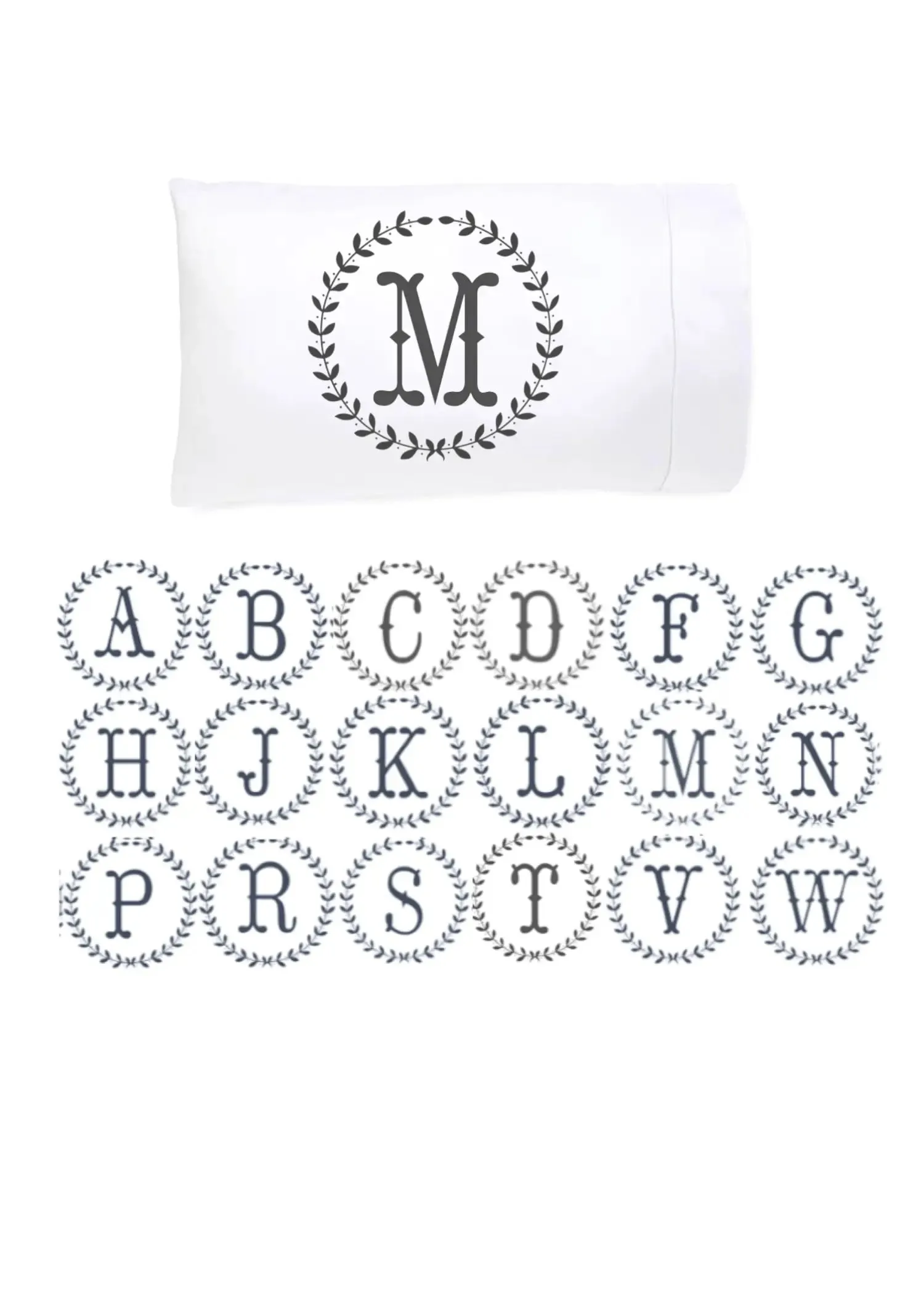 Initial "B" Luxury Bamboo Sateen Pillowcase