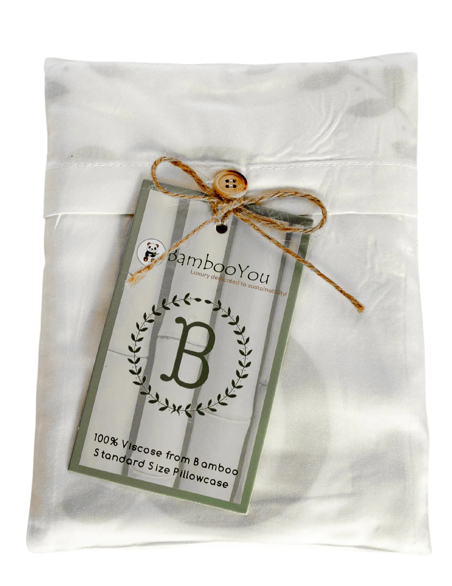 Initial "B" Luxury Bamboo Sateen Pillowcase