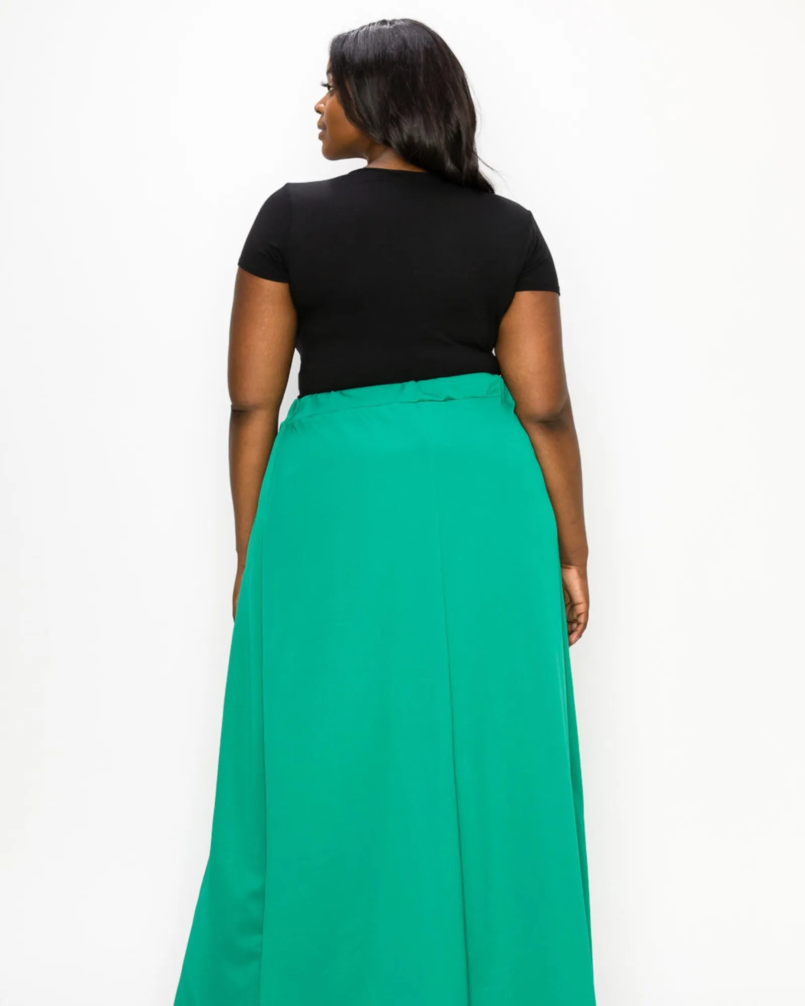 Kelsey Wrap Maxi Skirt | Emerald