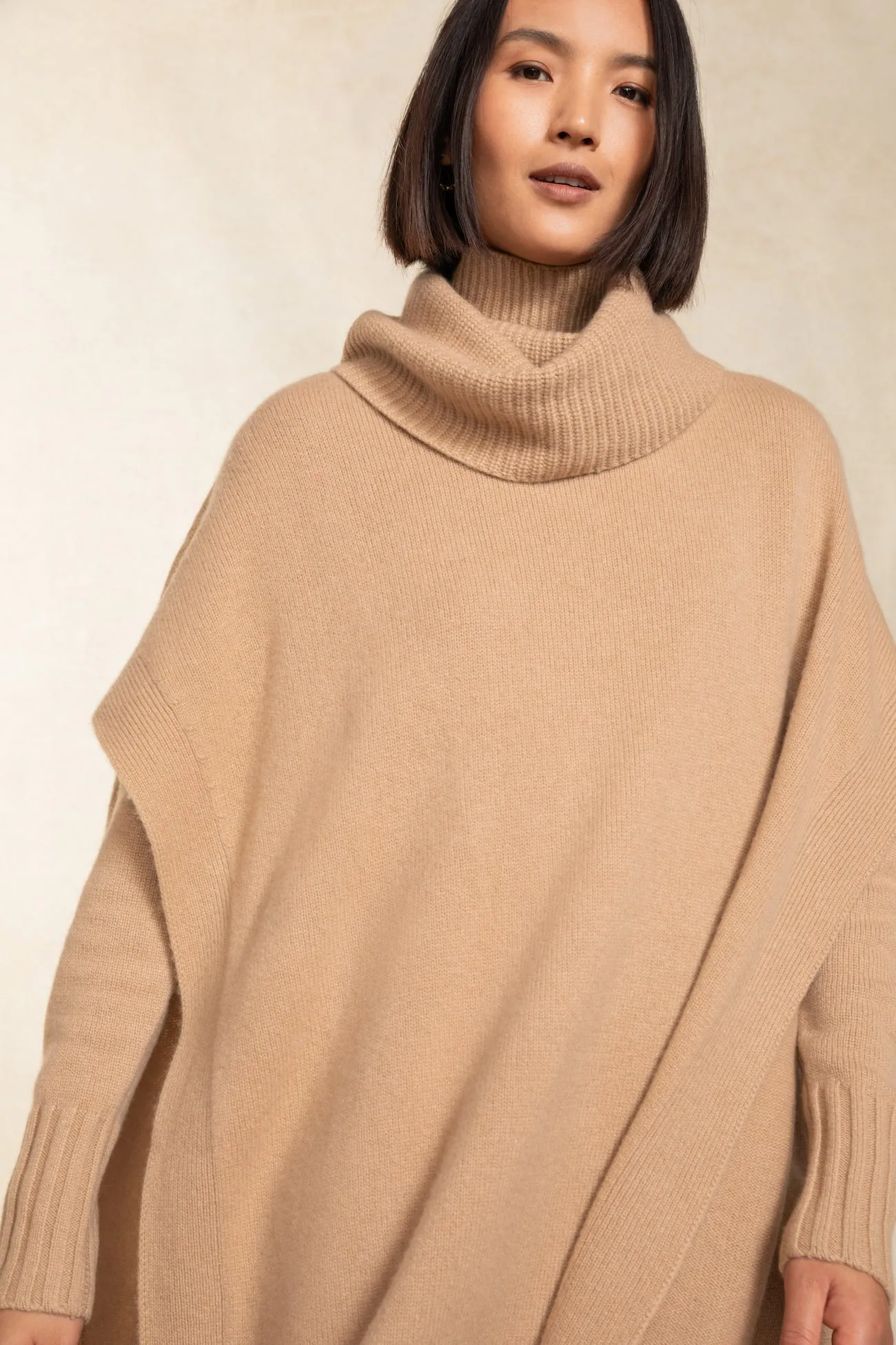 KENZIE TURTLENECK CASHMERE PONCHO