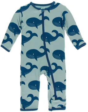 KicKee Pants Jade Whales Coverall with Zipper