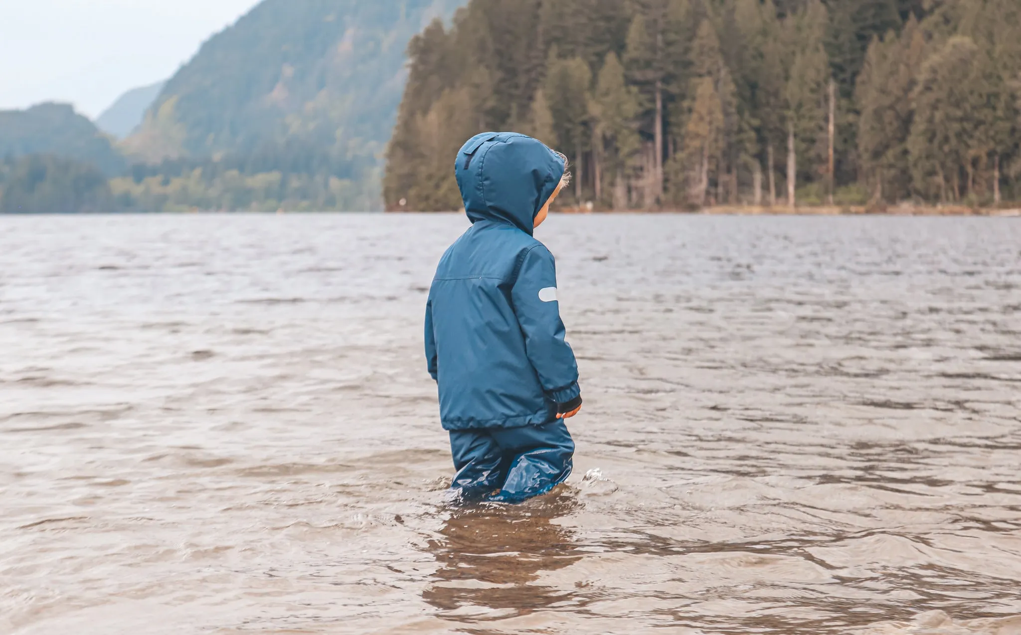 KidORCA Kids Rain Pants Hard Shell Waterproof _ Navy