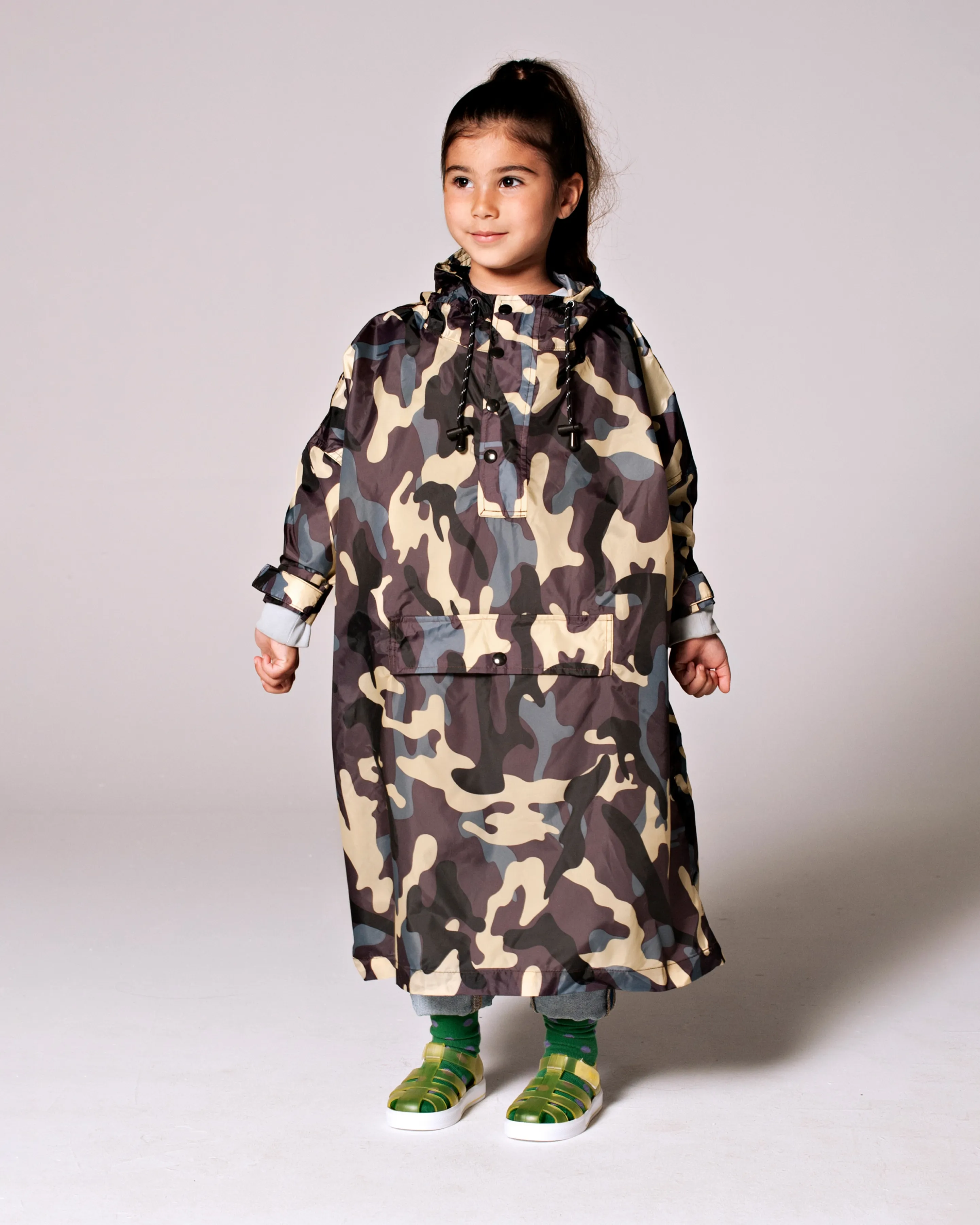 Kids Poncho in Jungle Camo