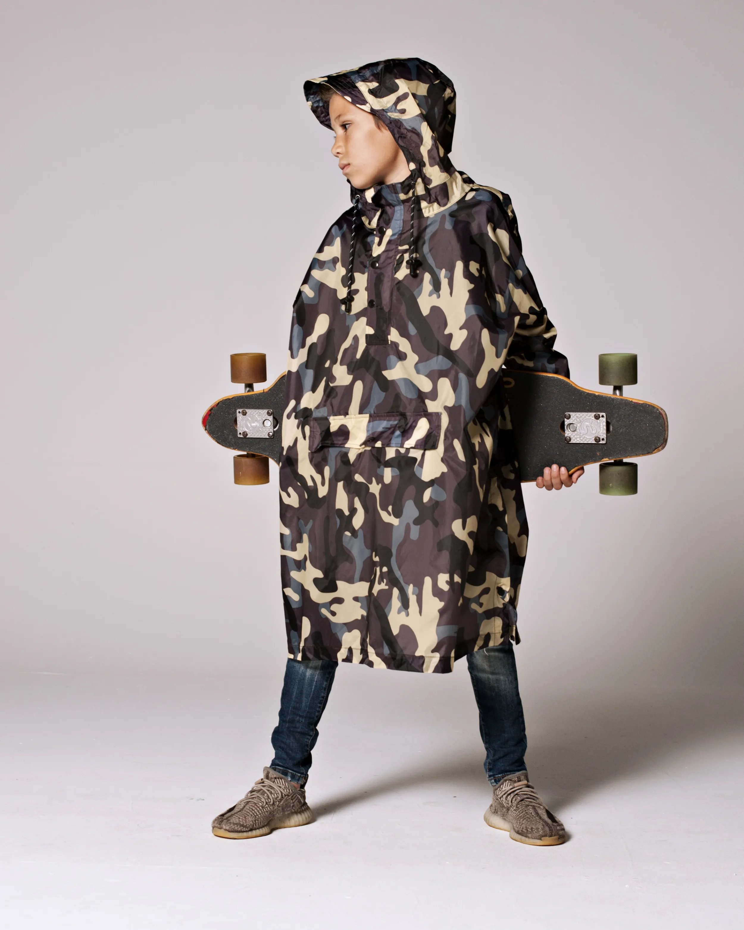 Kids Poncho in Jungle Camo