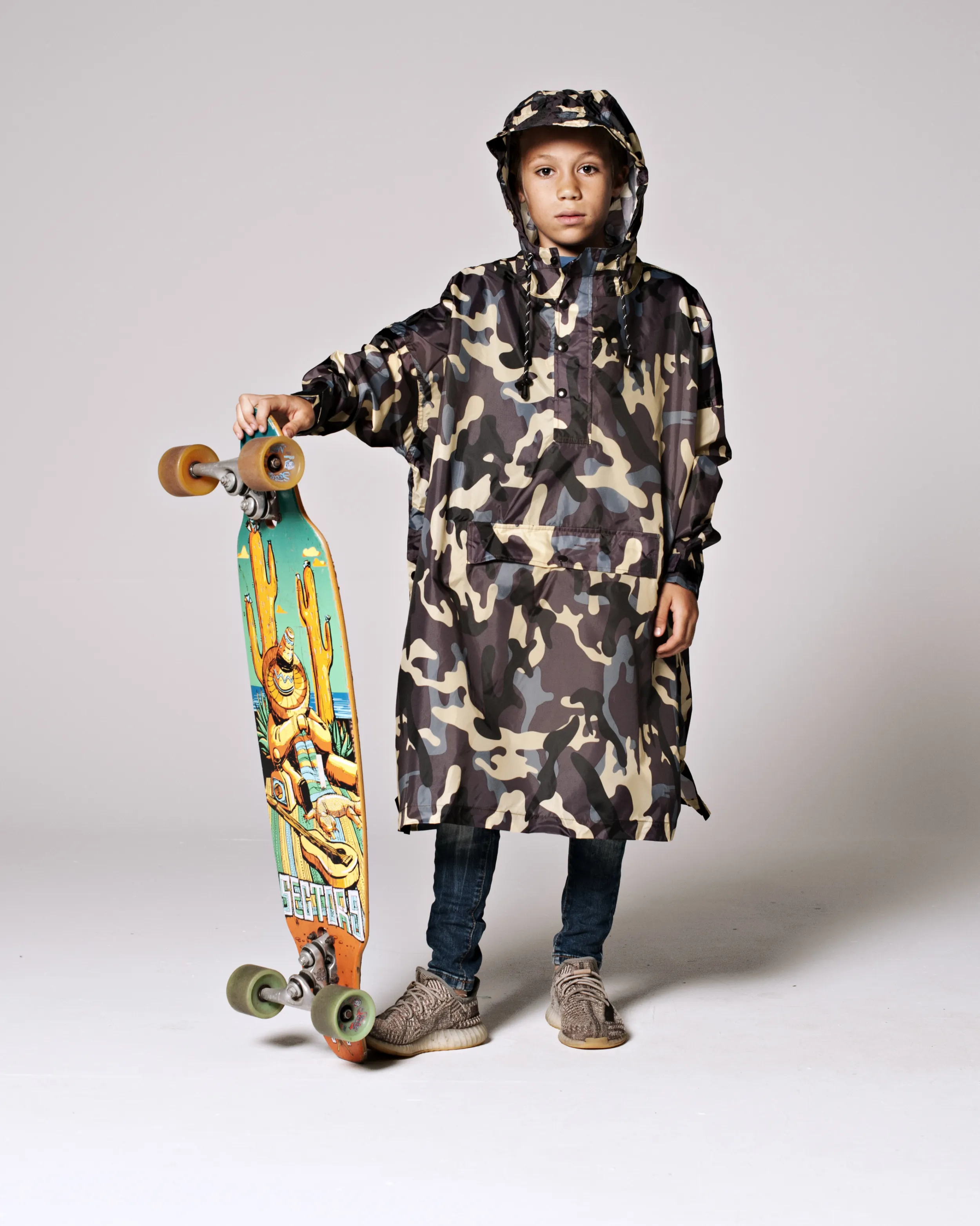 Kids Poncho in Jungle Camo