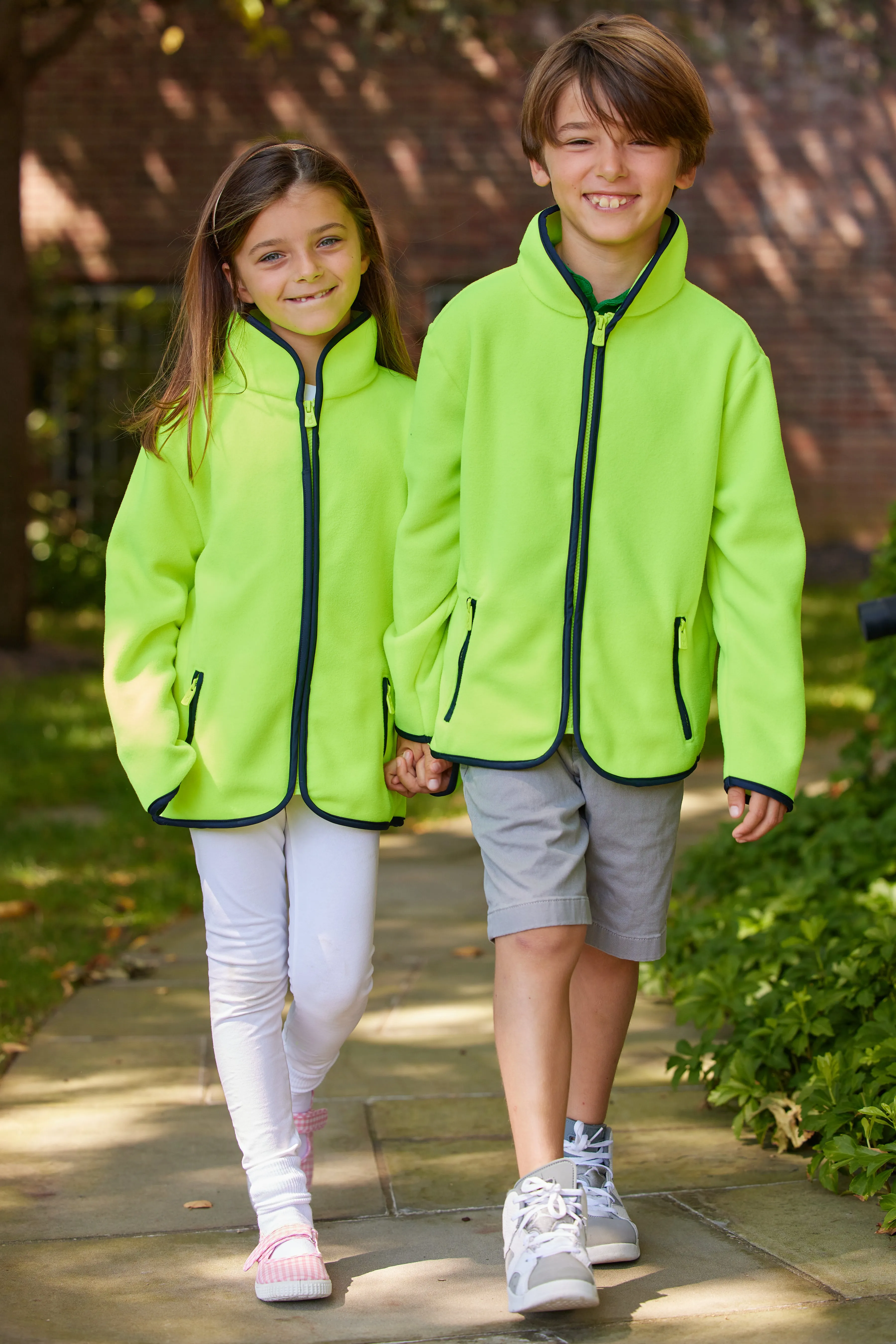 Kids Skylark Zip-Up in Vello Fleece (Neon Yellow)