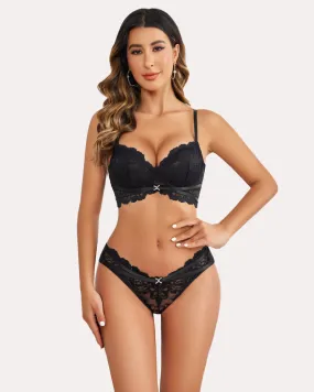 Lace Push Up Bra and Panty Set