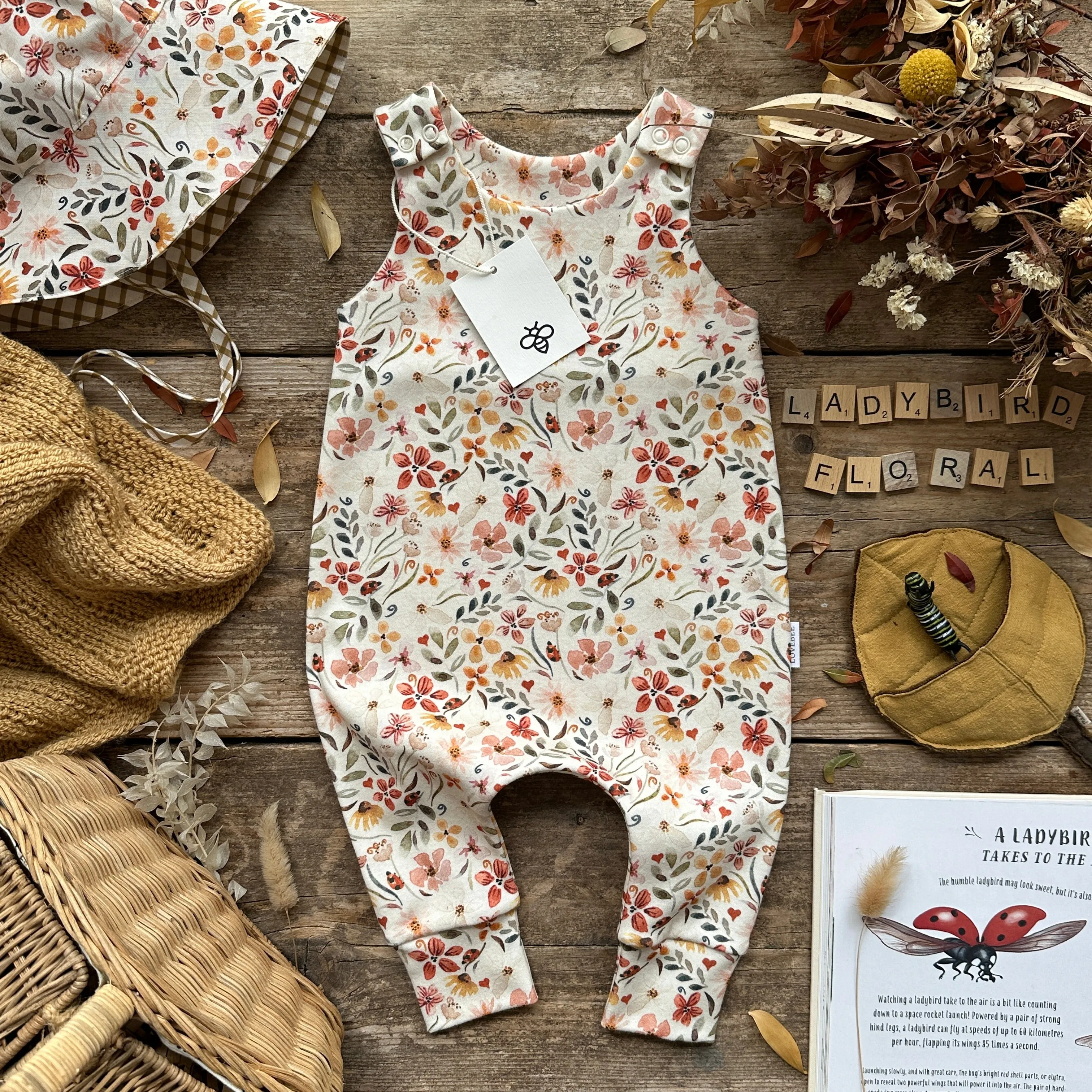 Ladybird Floral Long Romper | Ready To Post