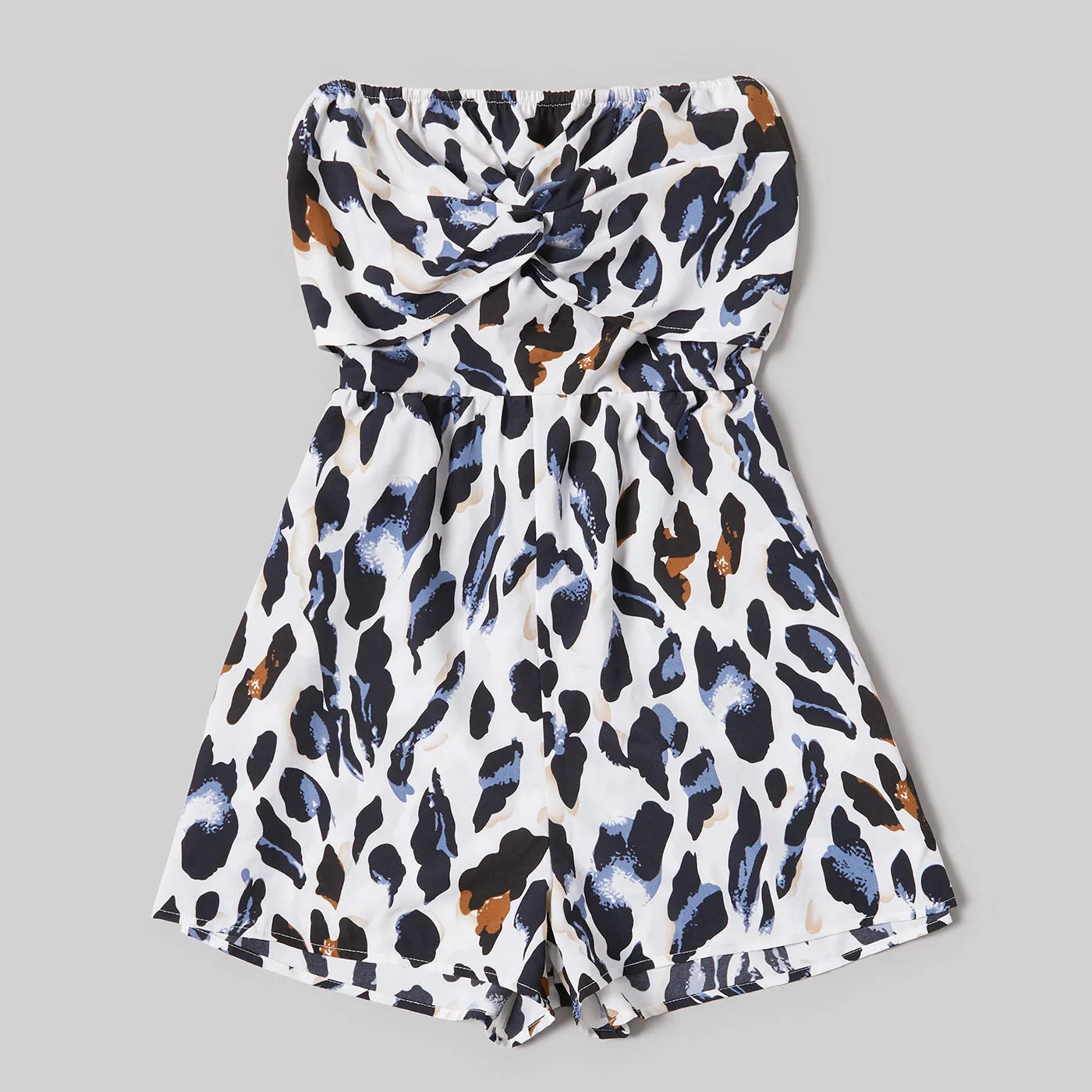 Leopard print Spaghetti Strap Romper for Mom and Me