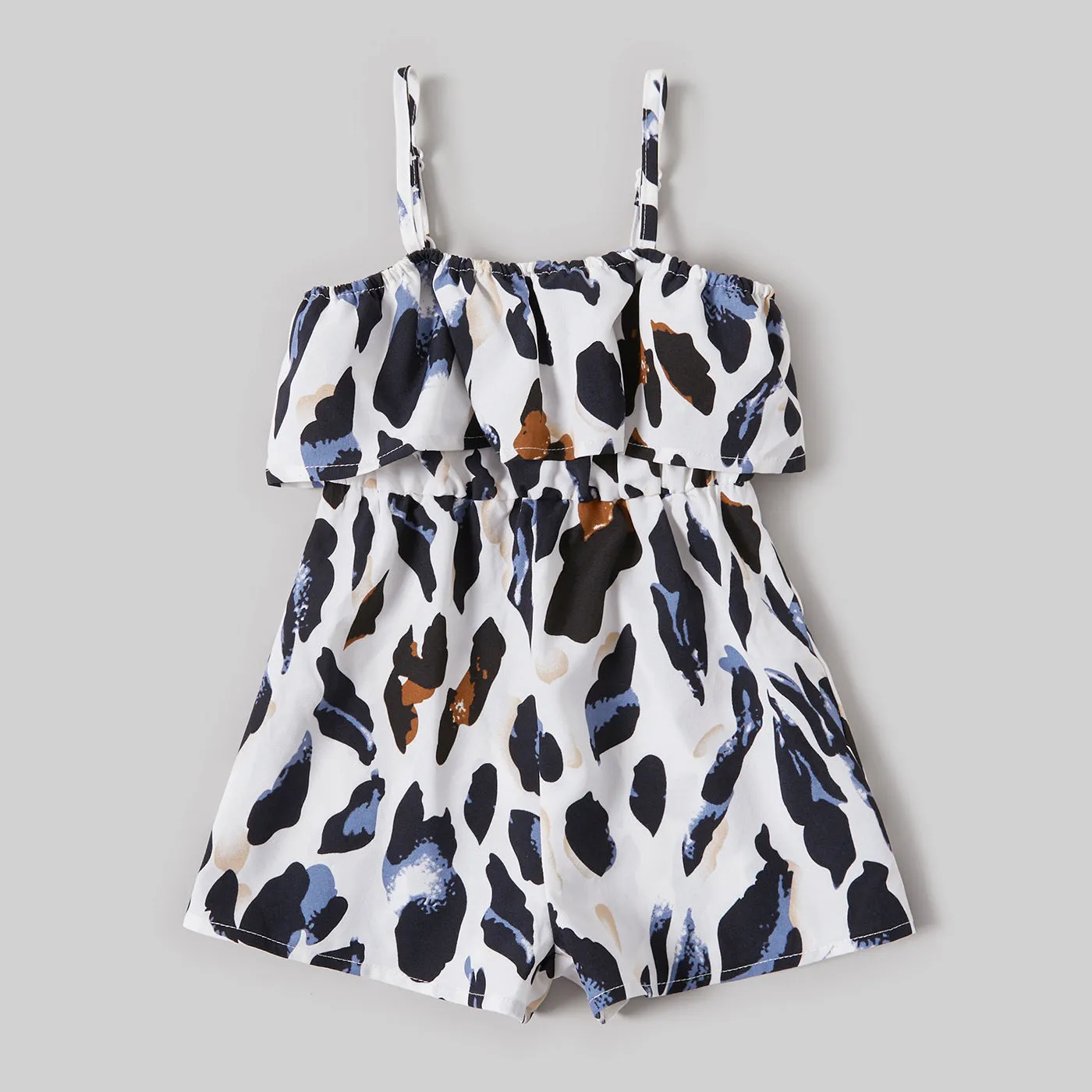 Leopard print Spaghetti Strap Romper for Mom and Me