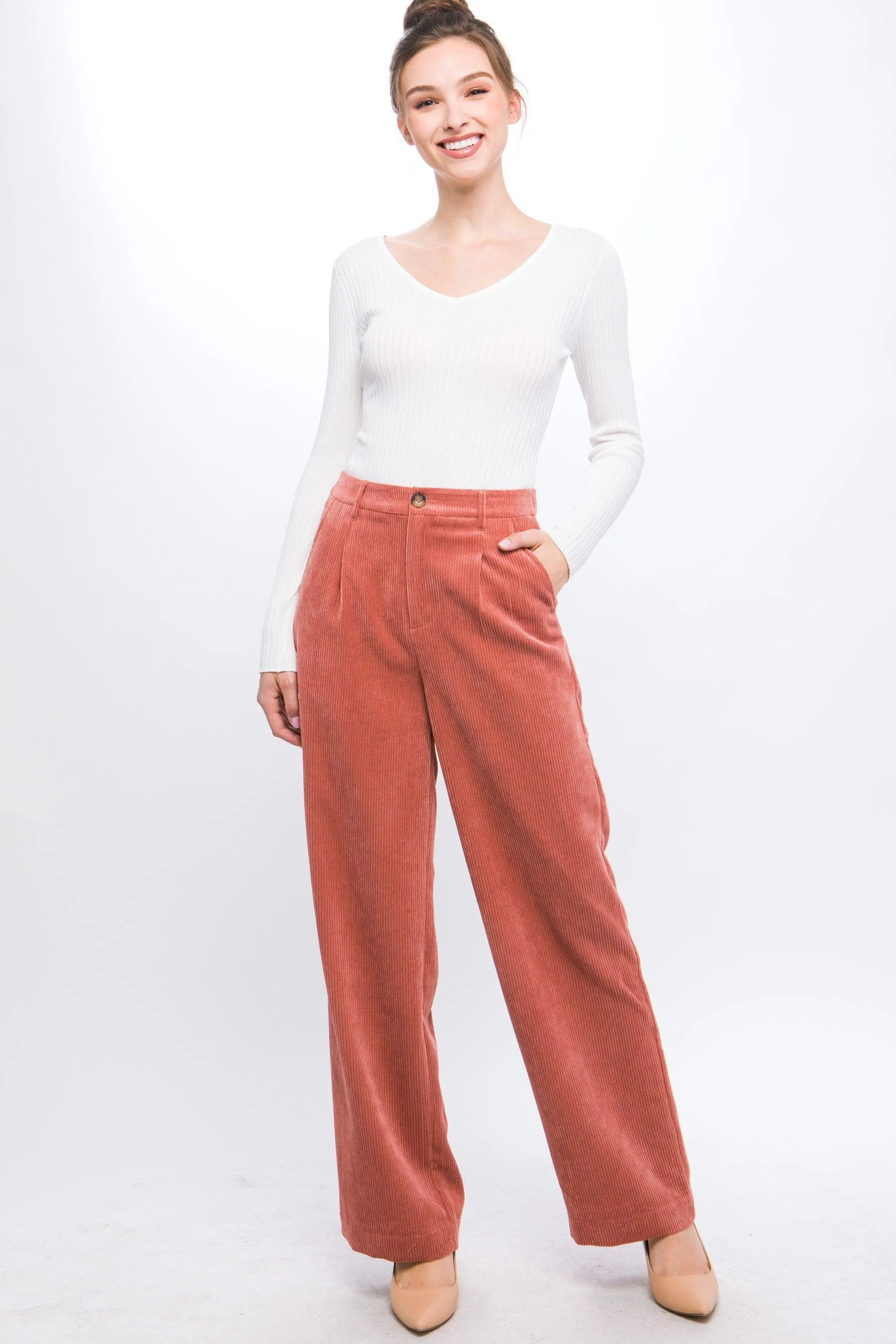 LOVE TREE Corduroy Trouser Pants