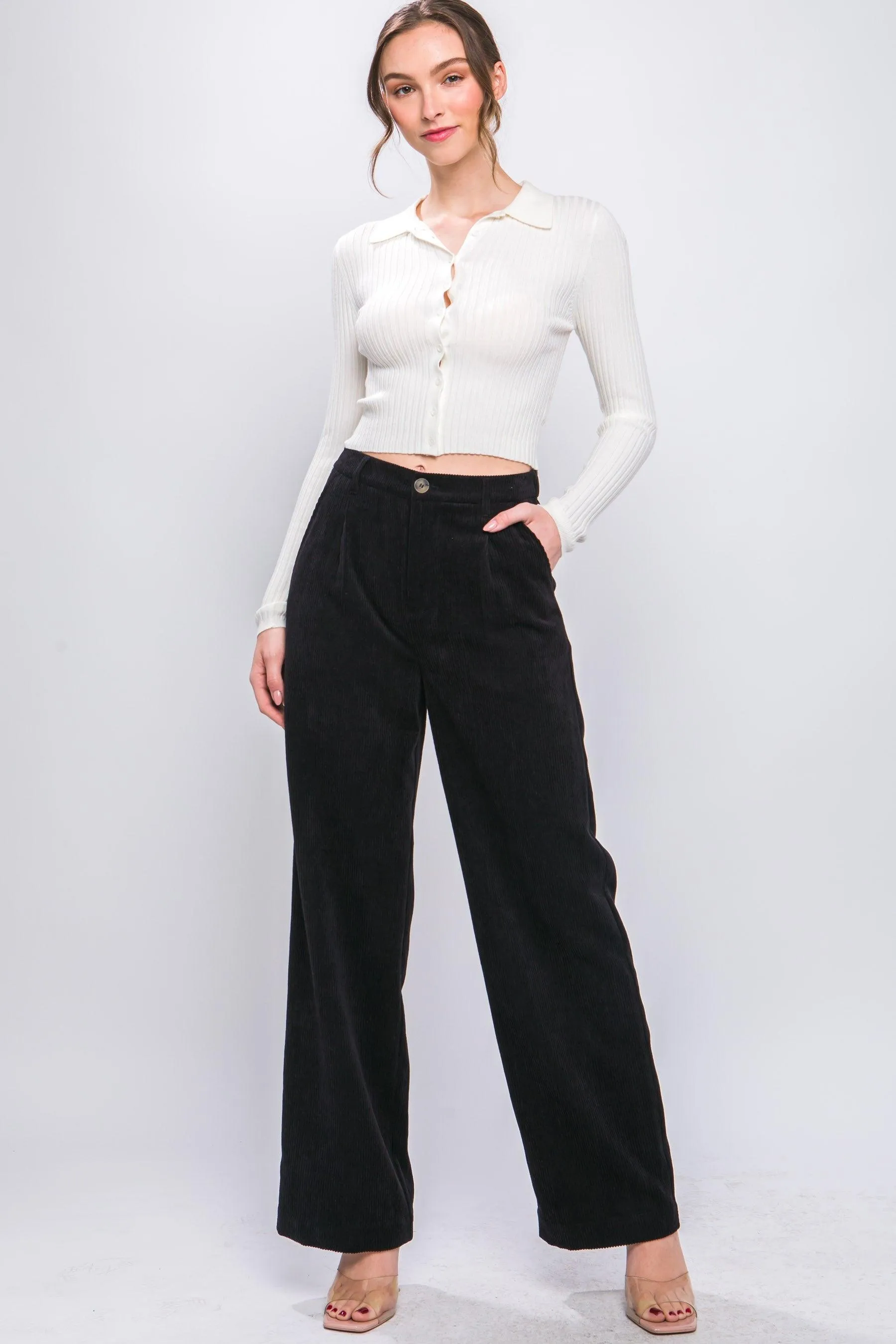 LOVE TREE Corduroy Trouser Pants