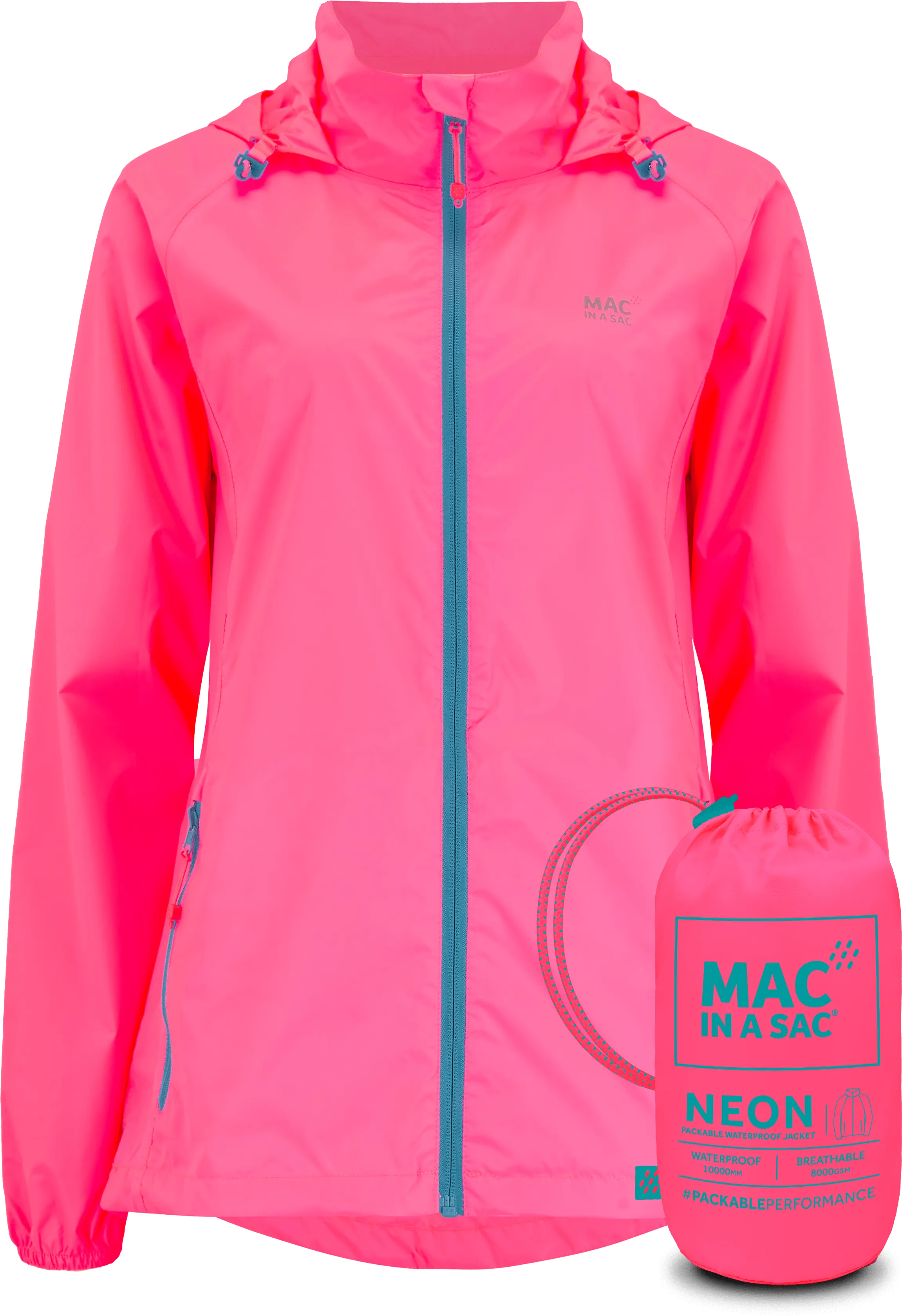 Mac In A Sac NEON 2 Jacket - Neon Pink