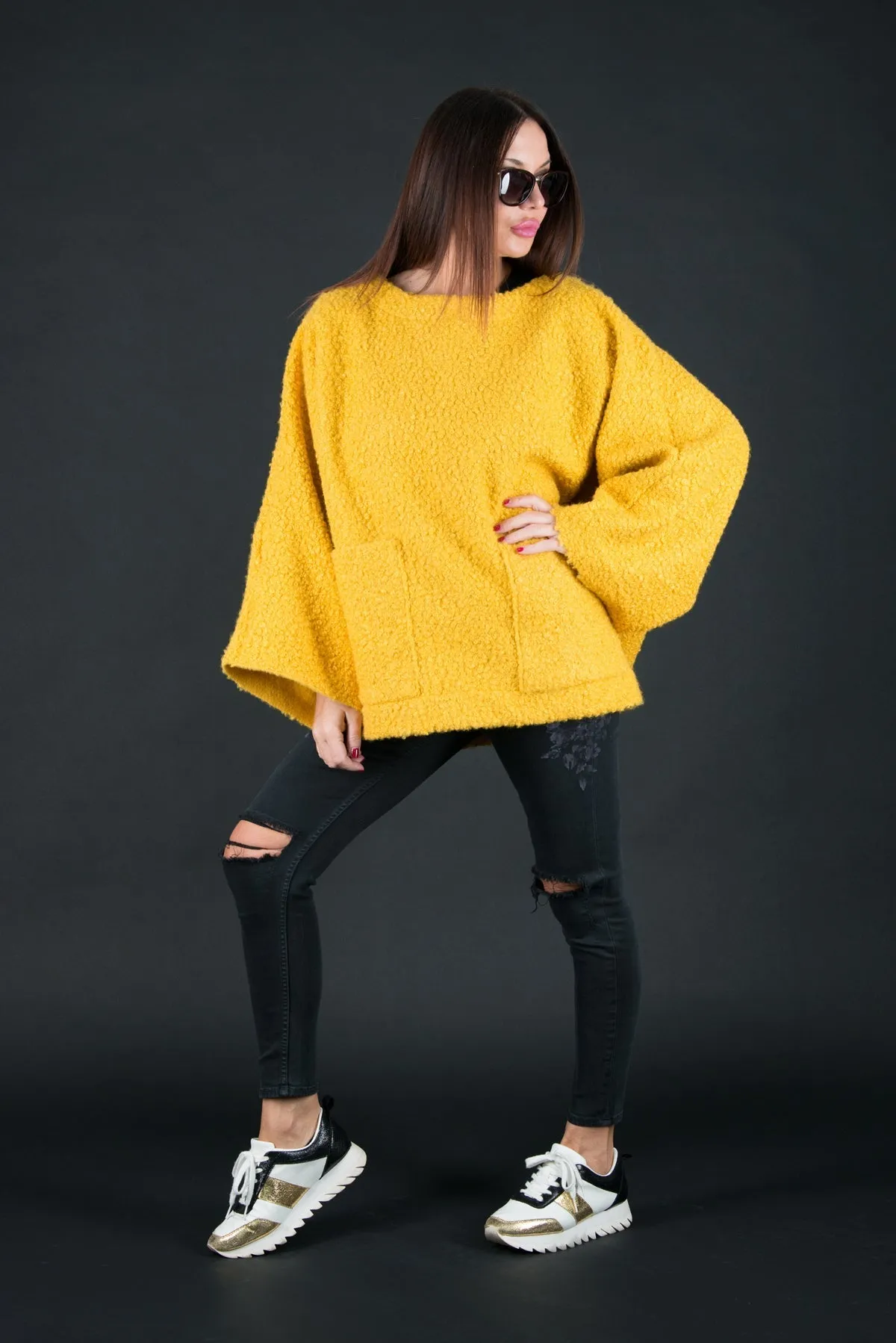 MAGDALENA Wool Winter Poncho