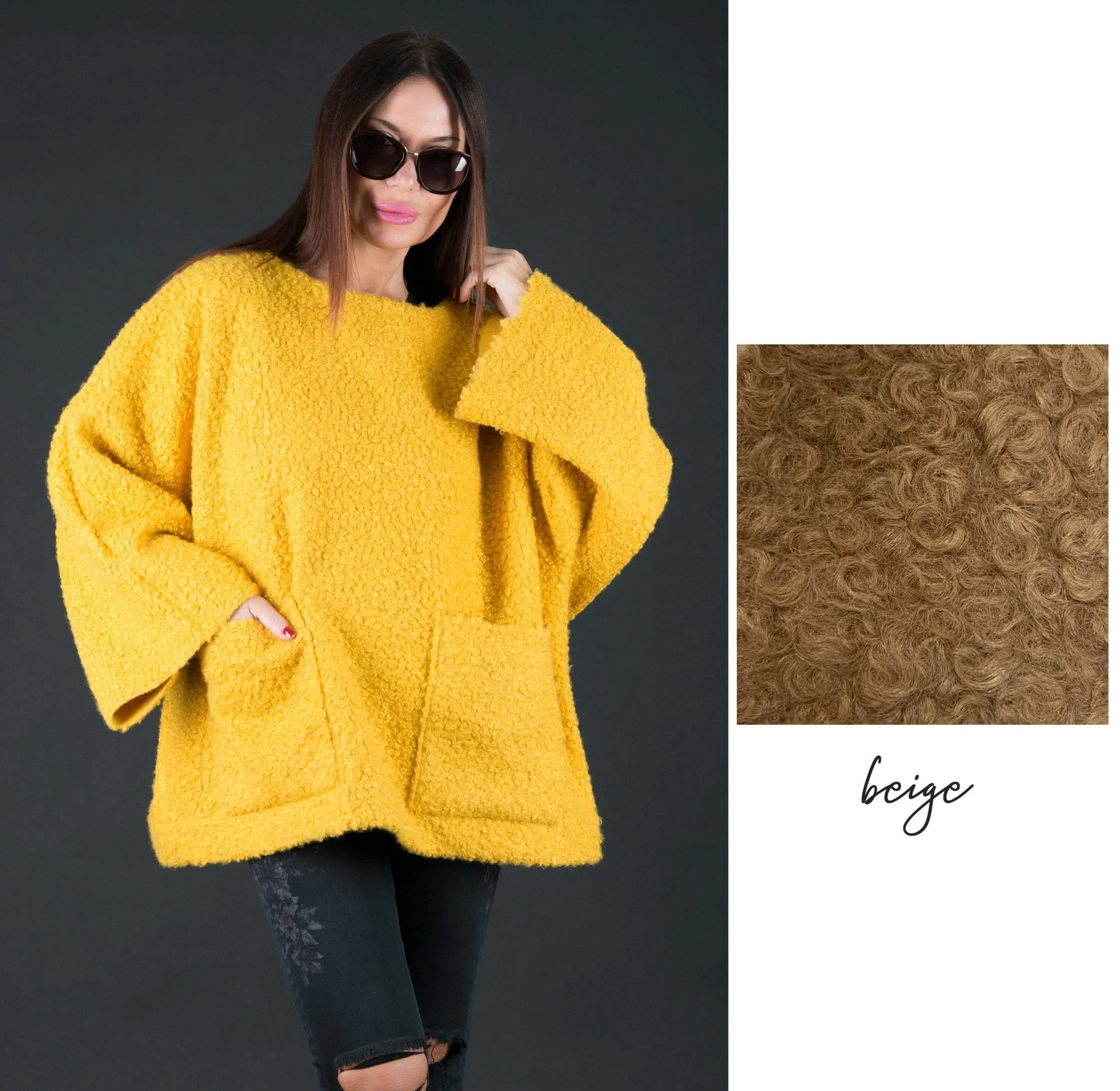 MAGDALENA Wool Winter Poncho