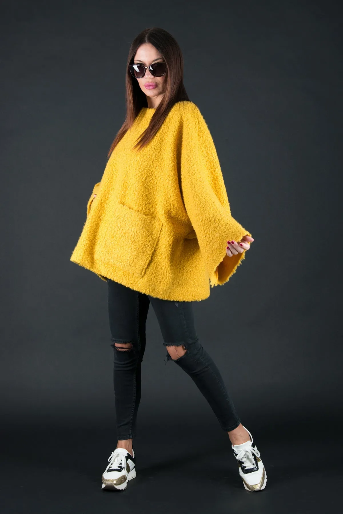 MAGDALENA Wool Winter Poncho