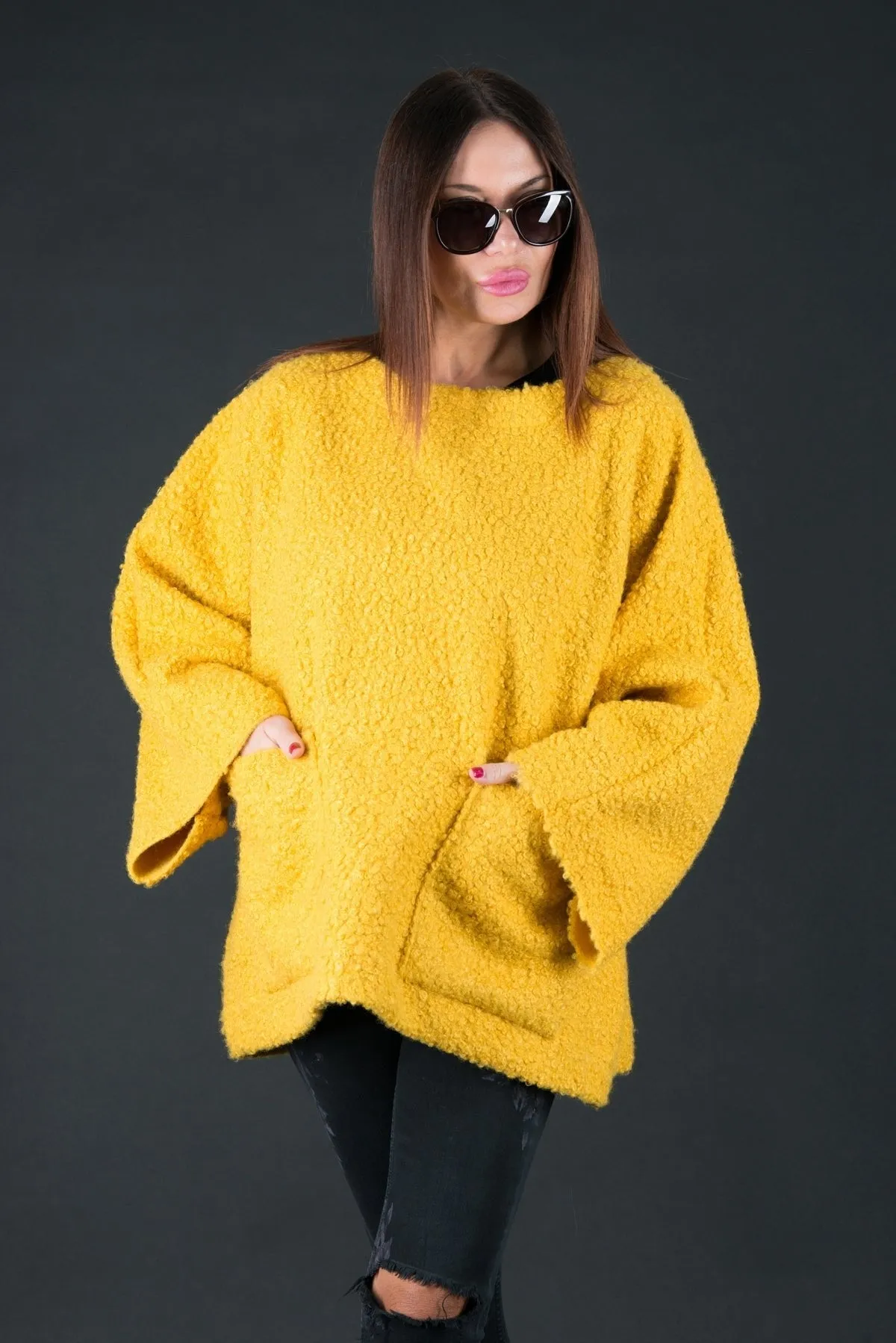 MAGDALENA Wool Winter Poncho