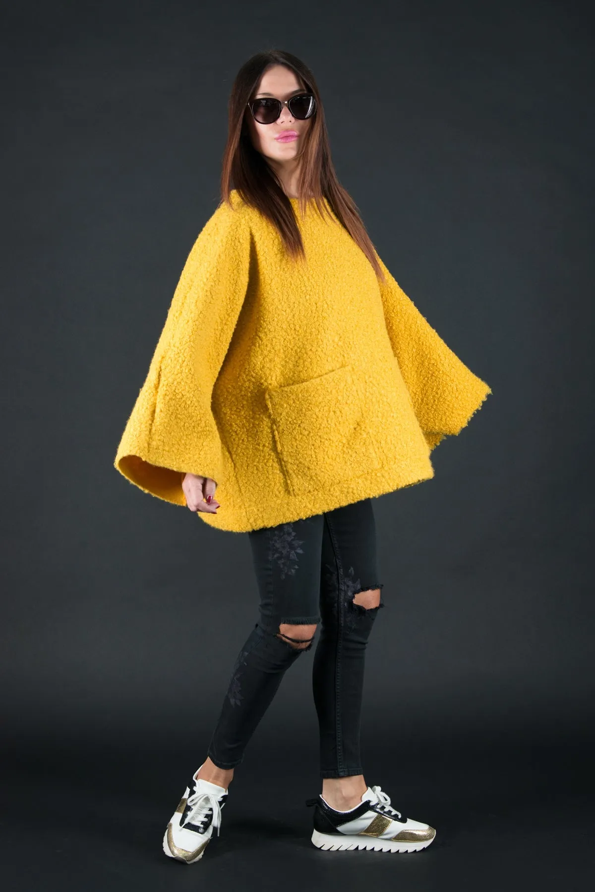 MAGDALENA Wool Winter Poncho