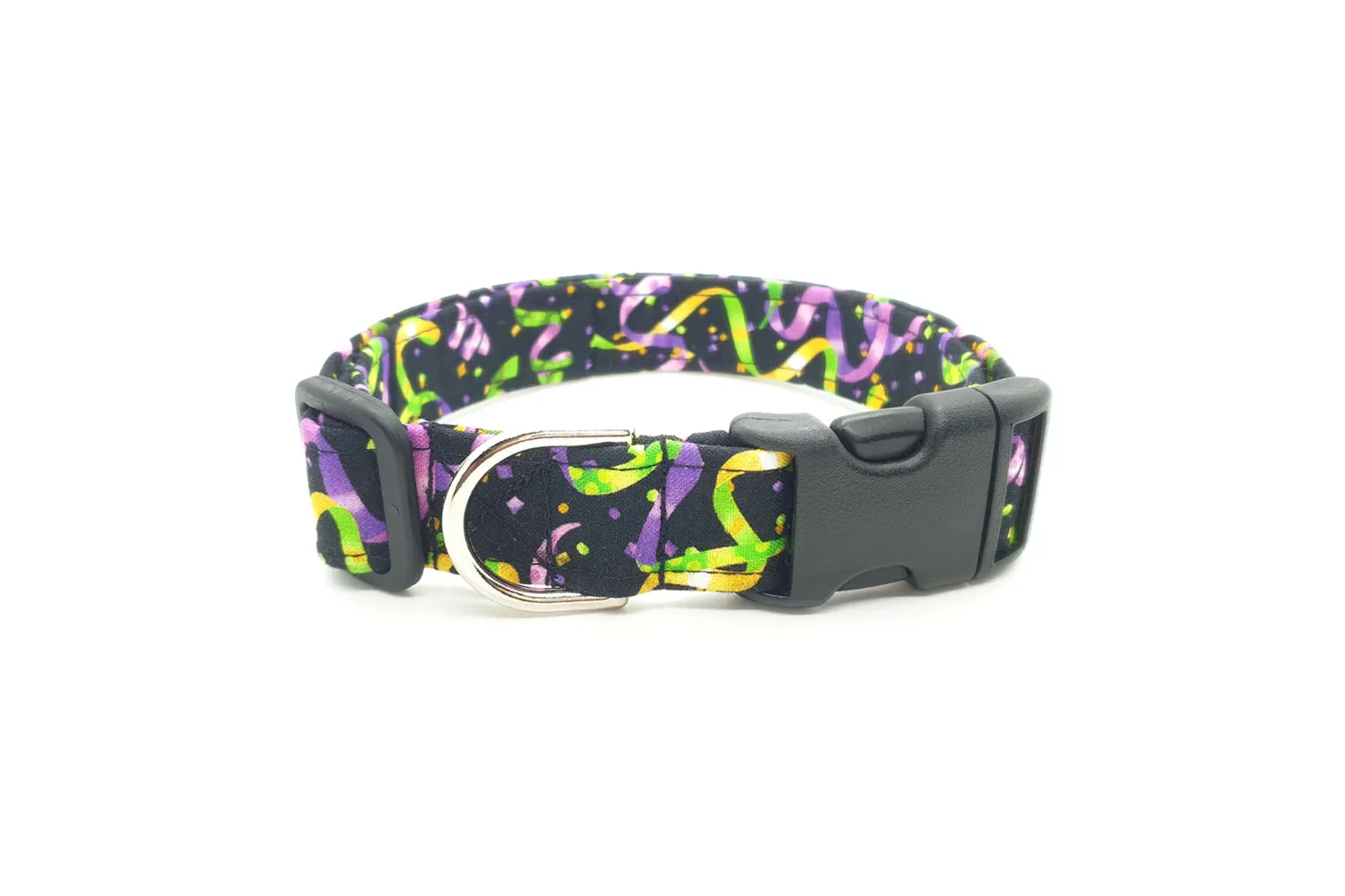 Mardi Gras Ribbons Dog Collar