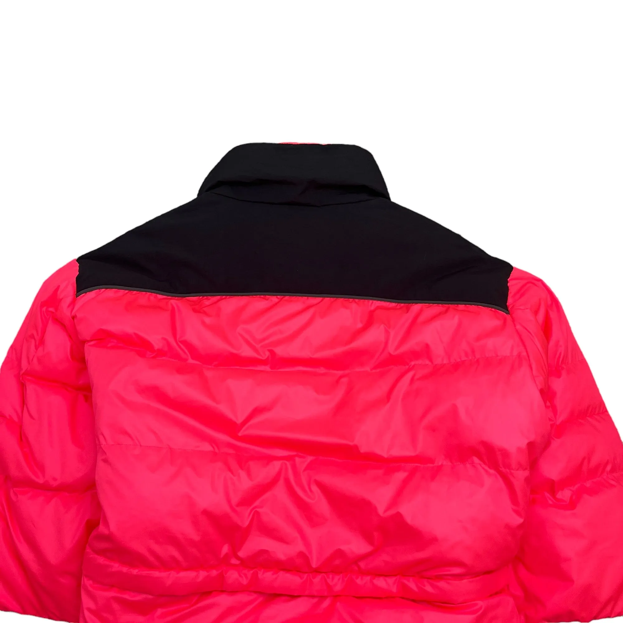 Men's Colour Block Quilted Down Jacket Pink Size XL