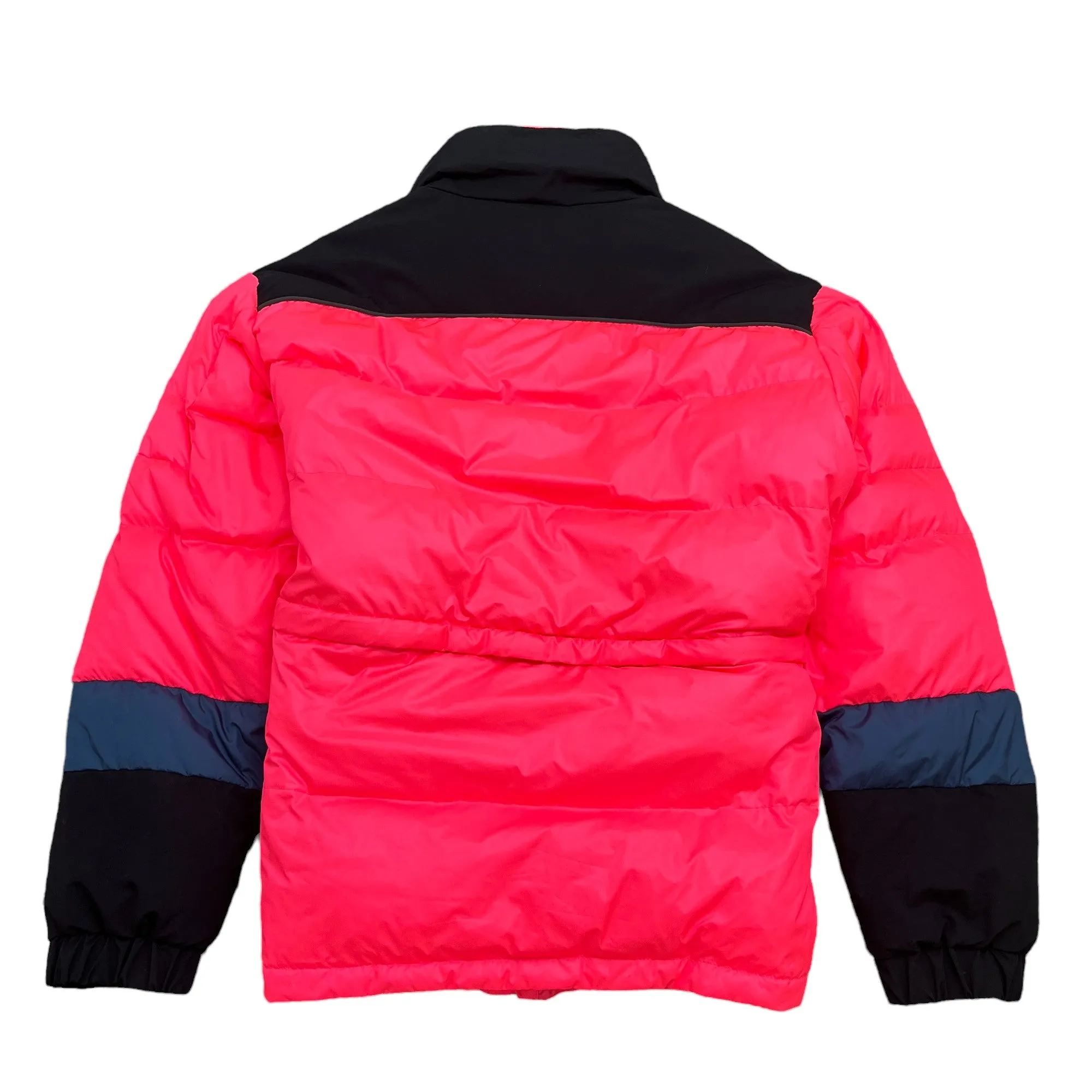 Men's Colour Block Quilted Down Jacket Pink Size XL