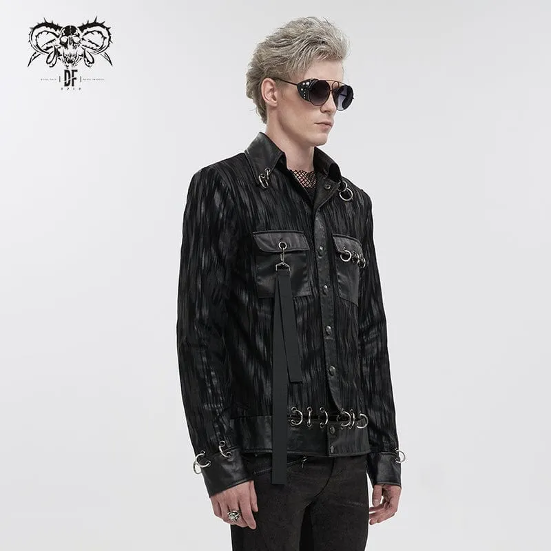 Men's Gothic Splice Ribbed Jacket