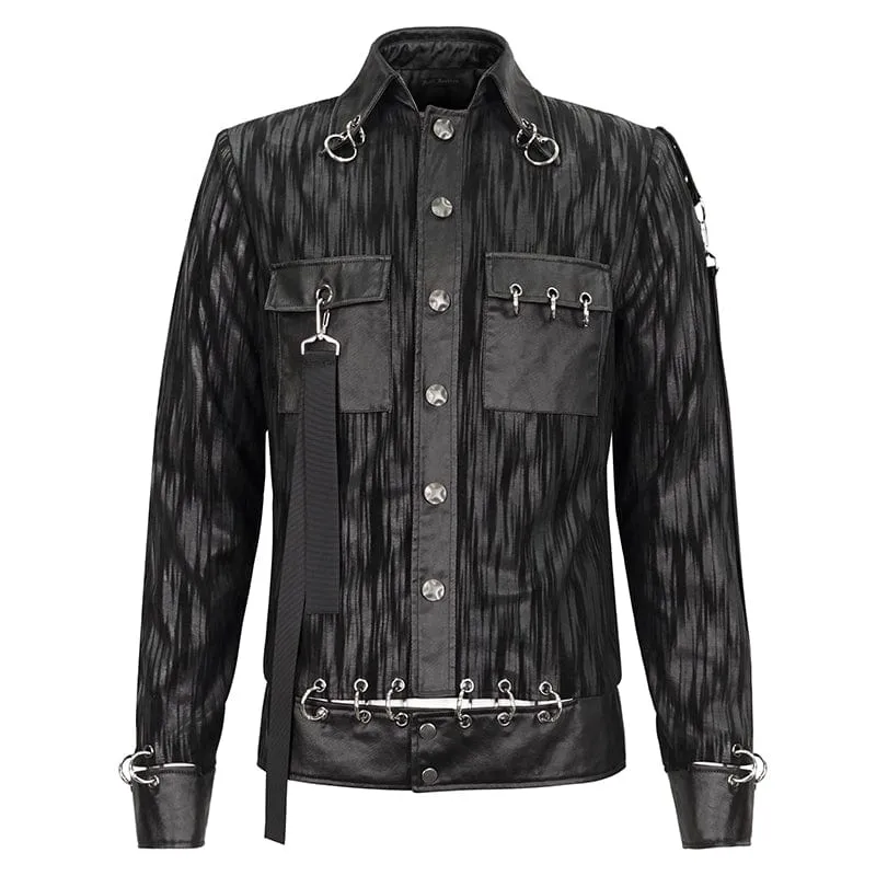 Men's Gothic Splice Ribbed Jacket