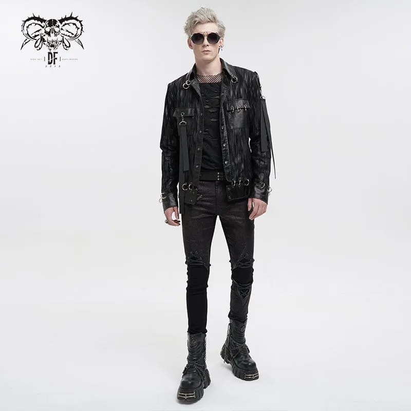 Men's Gothic Splice Ribbed Jacket