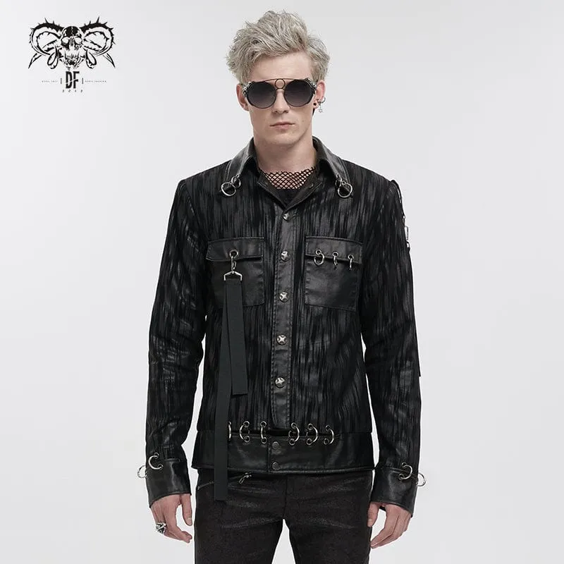 Men's Gothic Splice Ribbed Jacket