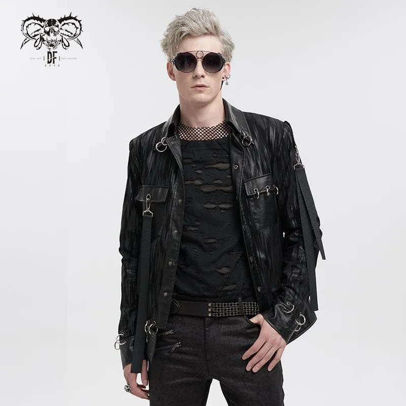 Men's Gothic Splice Ribbed Jacket