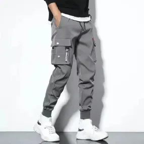 Men's Grey Streetwear Cargo Pants