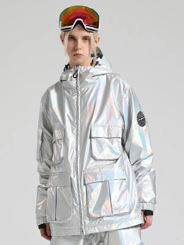 Men's Gsou Snow Neon Holographic Cargo Snow Jacket