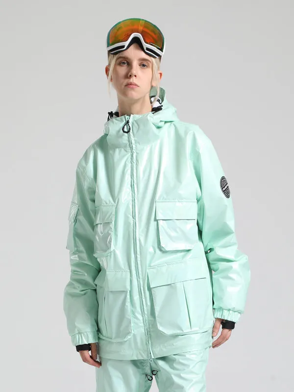 Men's Gsou Snow Neon Holographic Cargo Snow Jacket