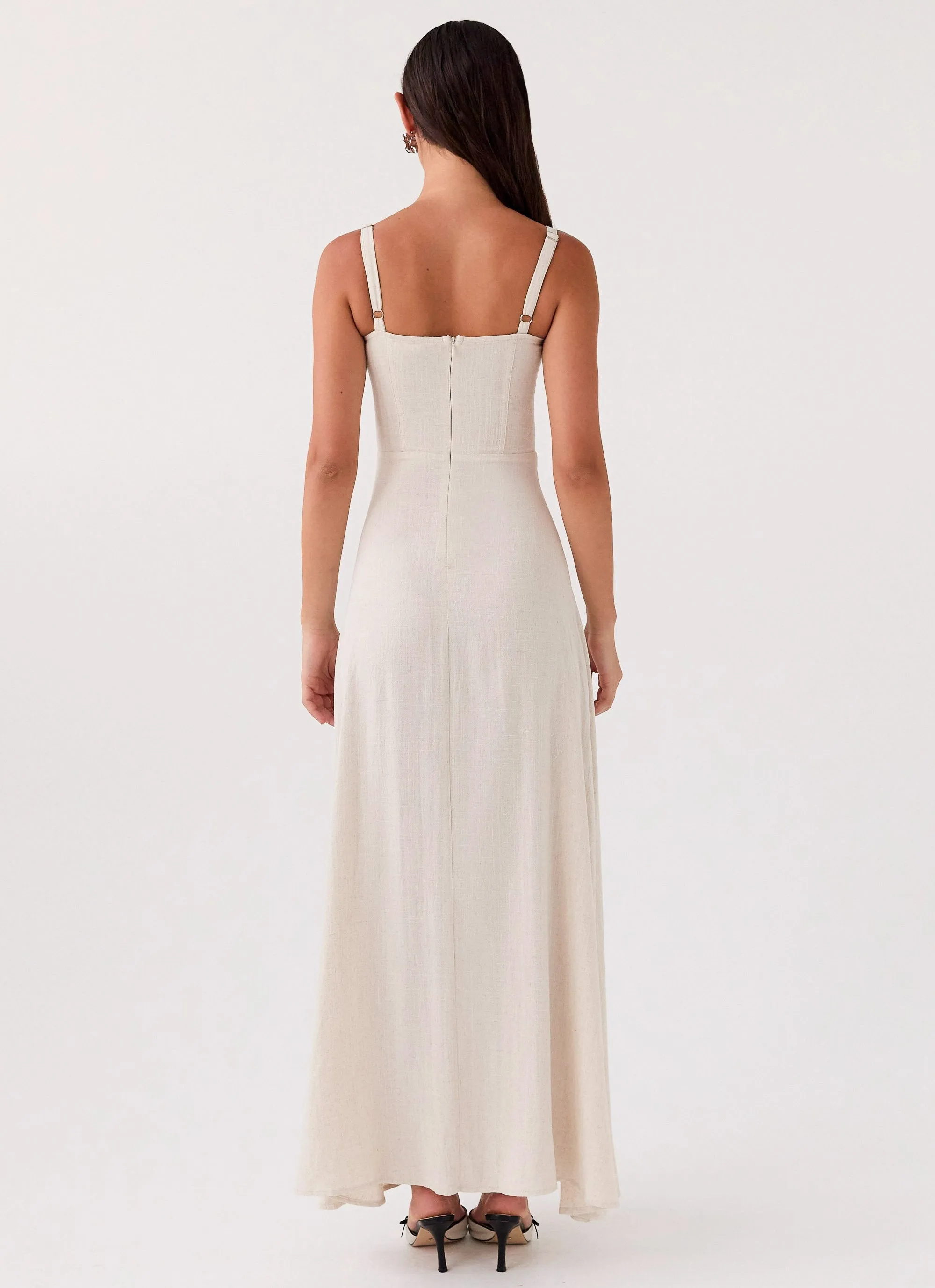 Mimi Linen Maxi Dress - Oatmeal