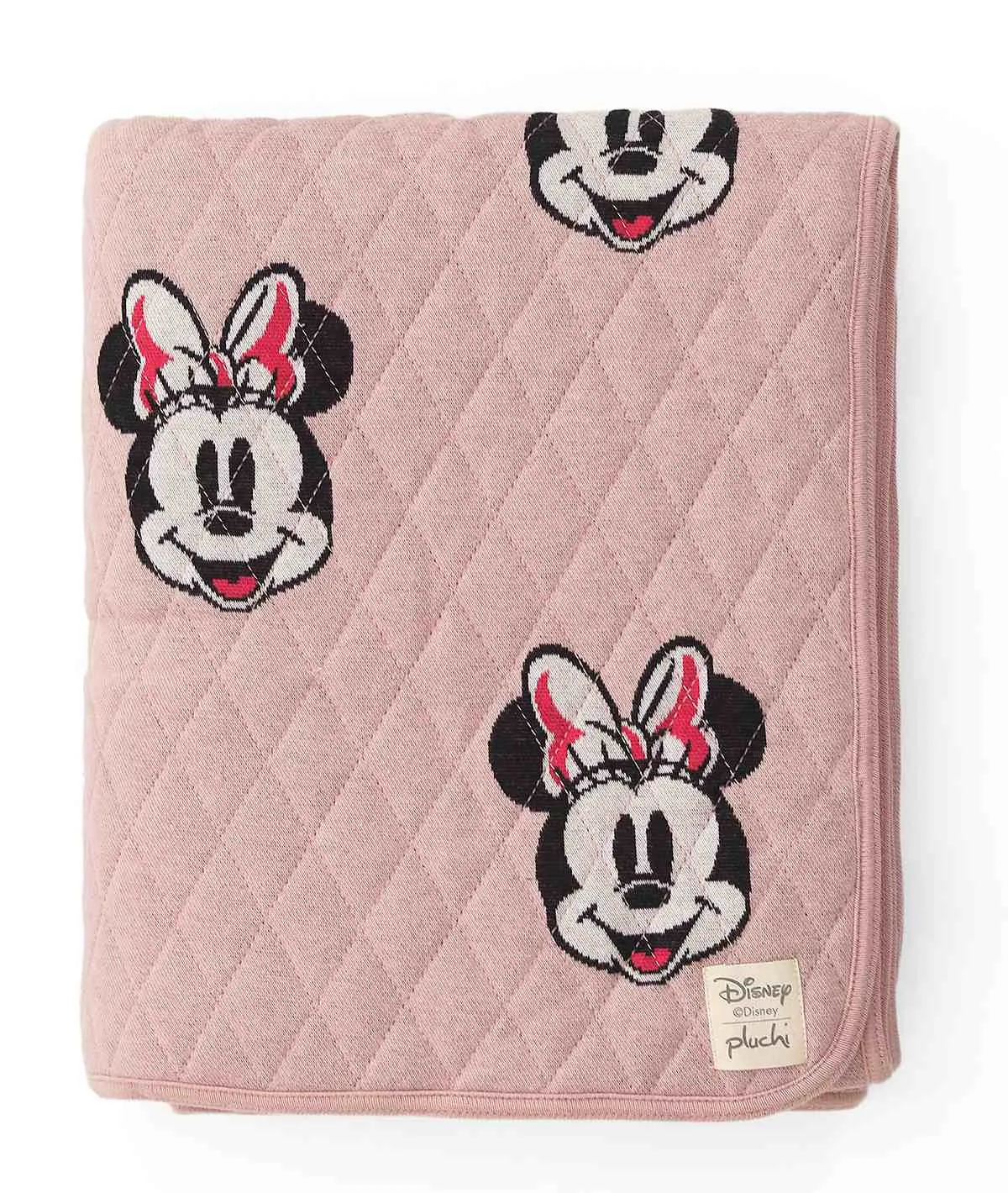 Minnie Cotton Knitted Quilted Blanket for Babies & Kids (Pink) (125cm X 150 cm)