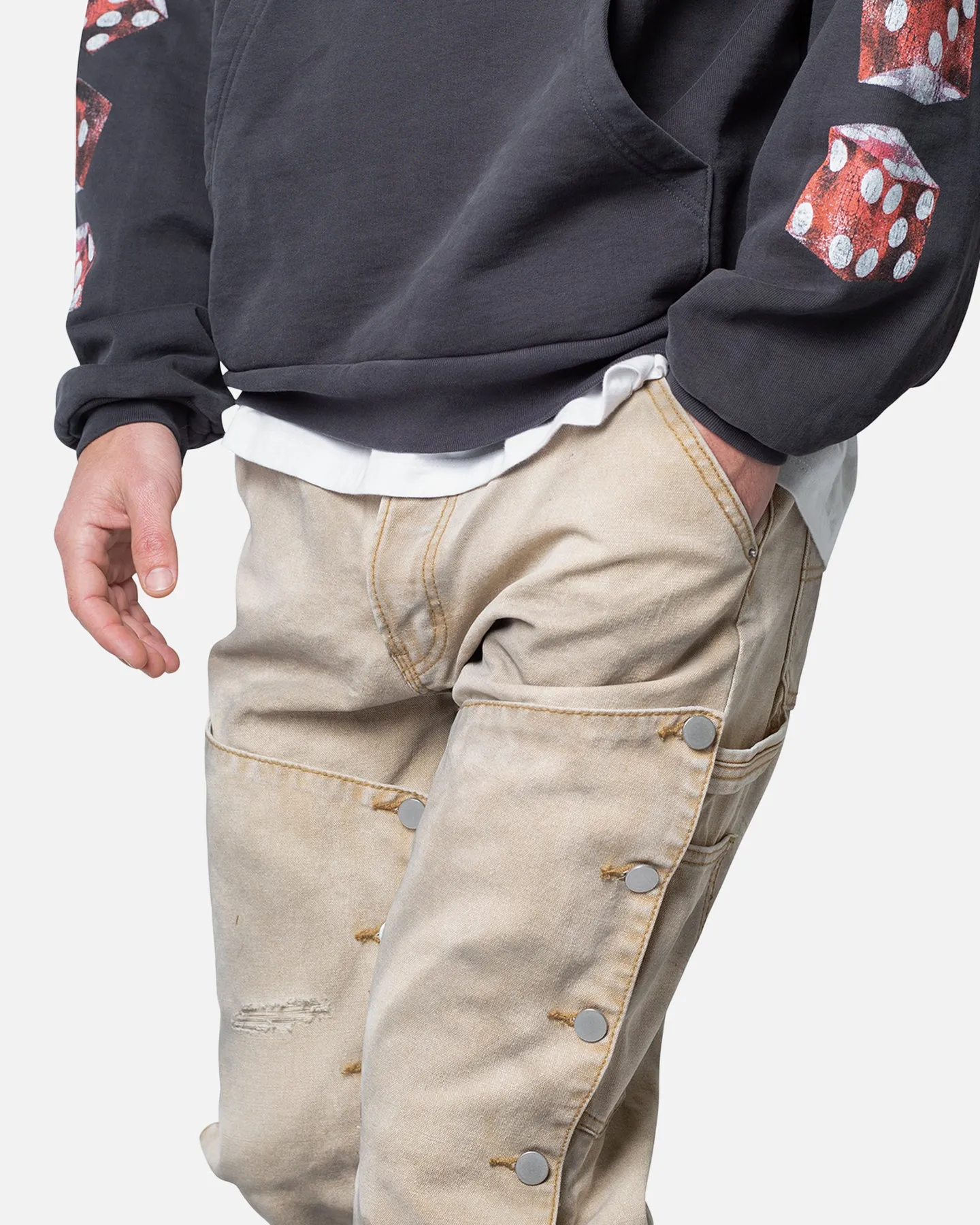 MNML V624 Snap Off Baggy Pants Brown