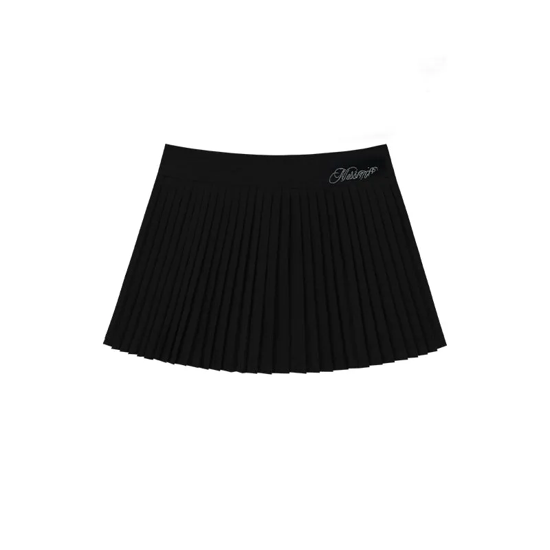 Modern High-Waist Pleated Skirt