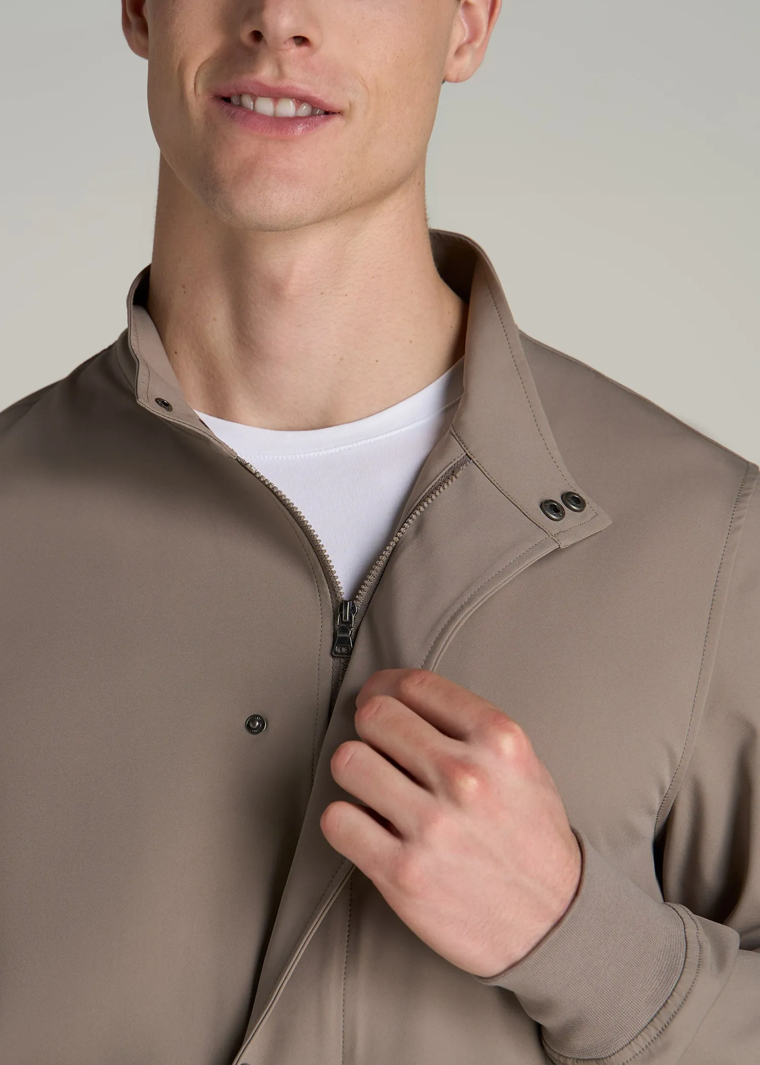 Motion Bomber Jacket for Tall Men in Portobello