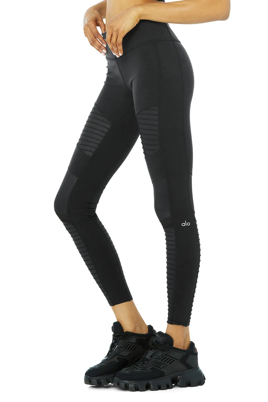 Moto Legging - Black/Black Glossy