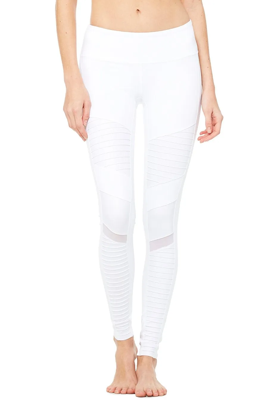 Moto Legging - White/White Glossy