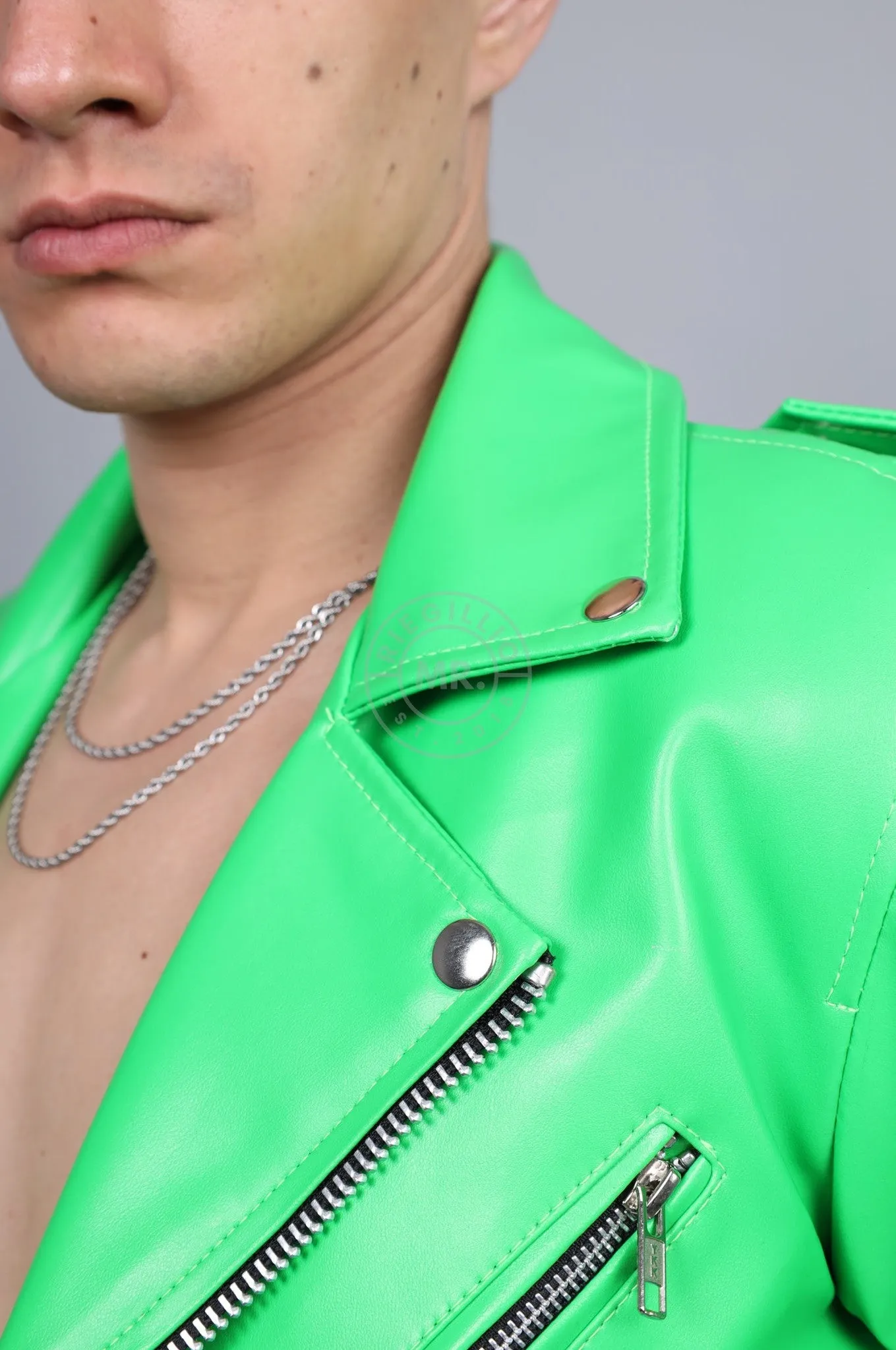 MR. Plain Brando Jacket - Neon Green