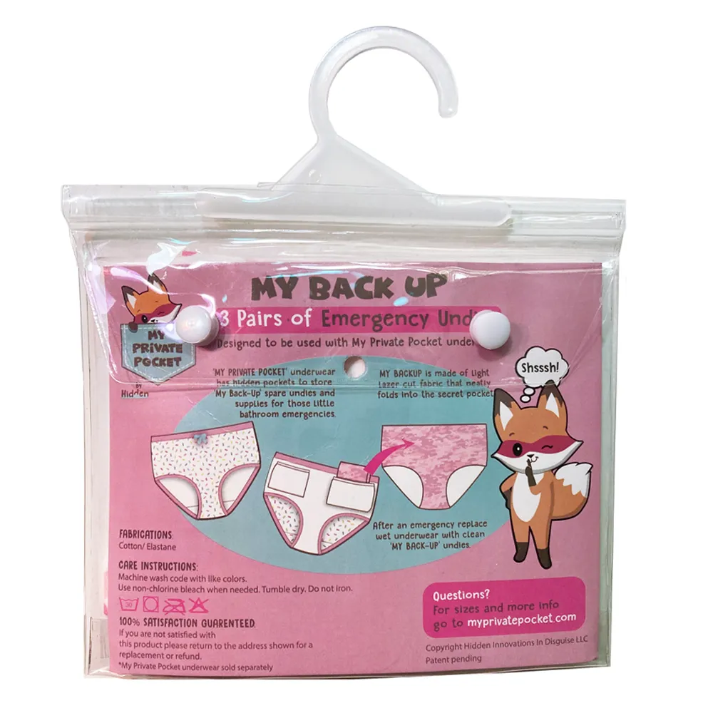 My Private Pocket Backup Underwear for Girls - Camo 3 Pack