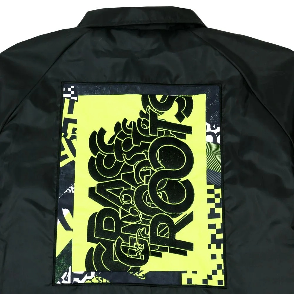 Neon Glitch Black Coaches Jacket