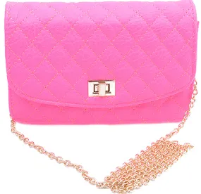 Neon Pink Quilted Bag