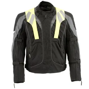 NexGen SH2325 Men's Armored Two in One Textile and Mesh Racing Jacket