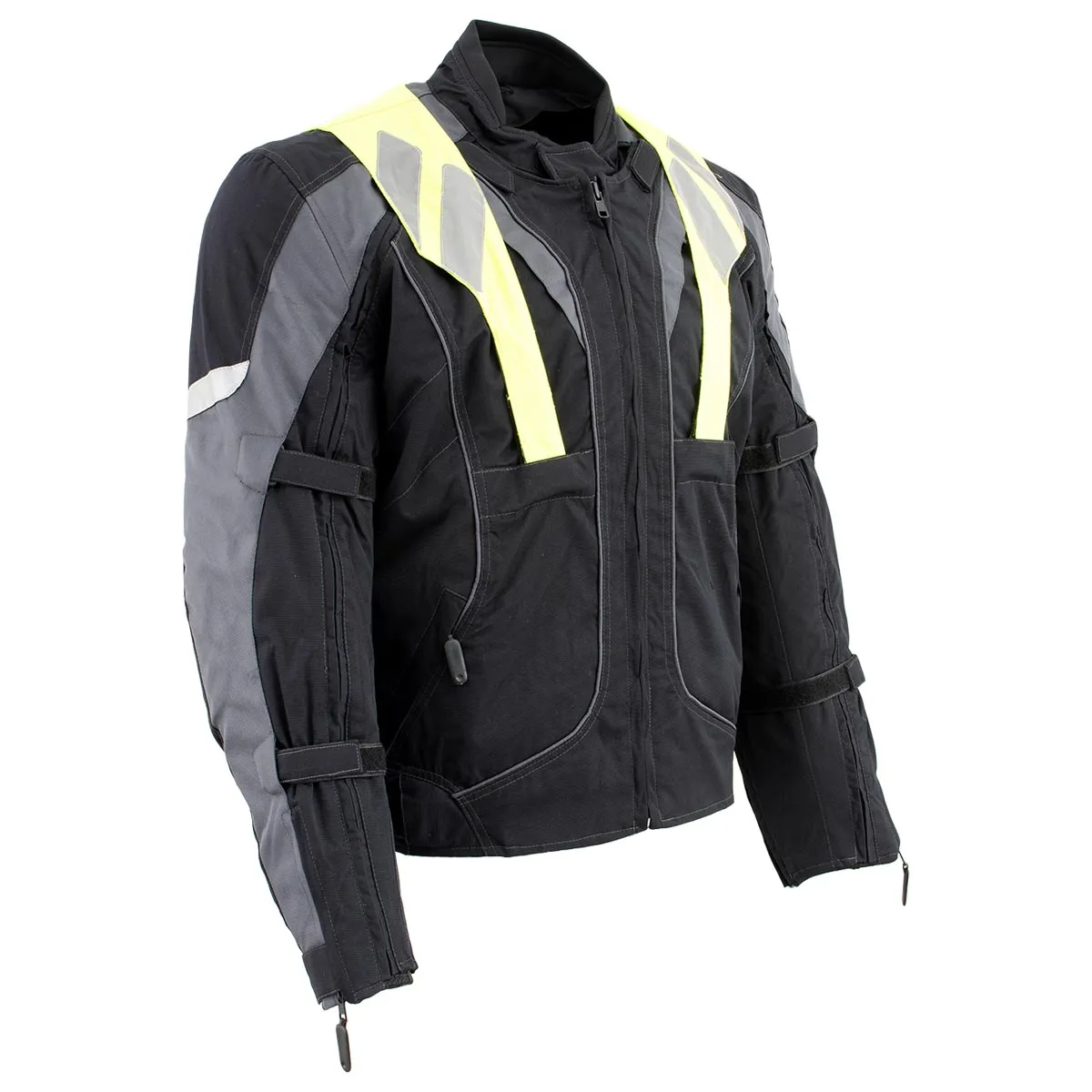 NexGen SH2325 Men's Armored Two in One Textile and Mesh Racing Jacket